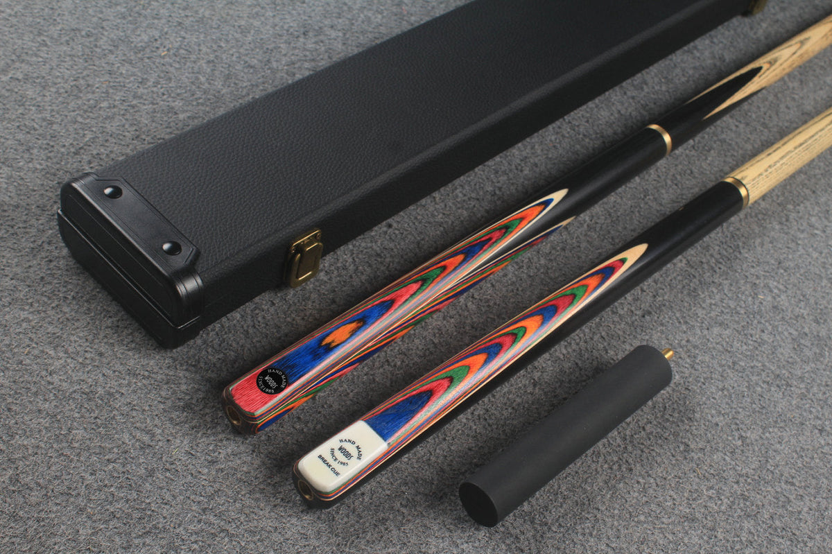 3/4 ASH english pool cue + break cue + case # 8793 WOODS CUES