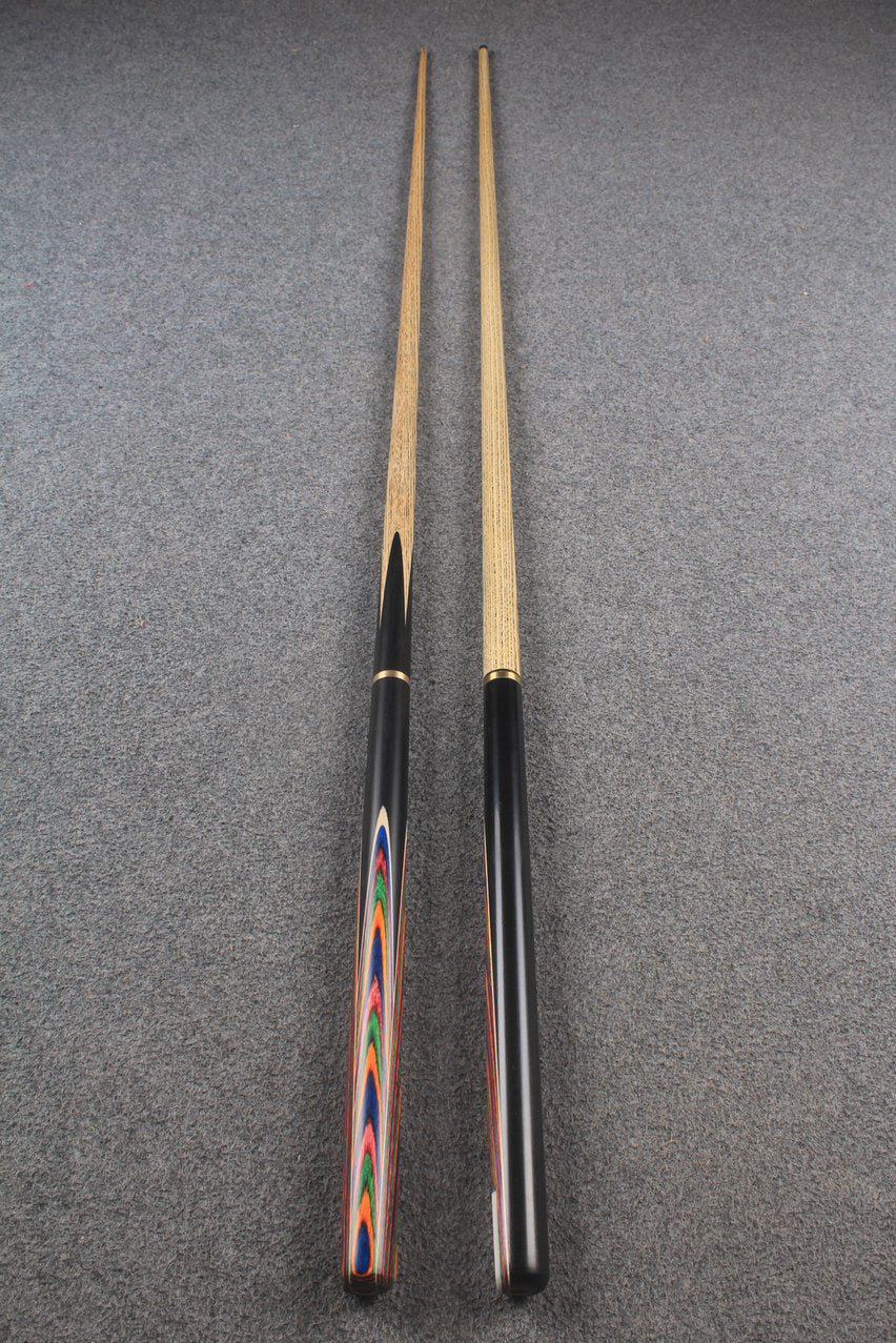 3/4 ASH english pool cue + break cue + case # 8793 WOODS CUES