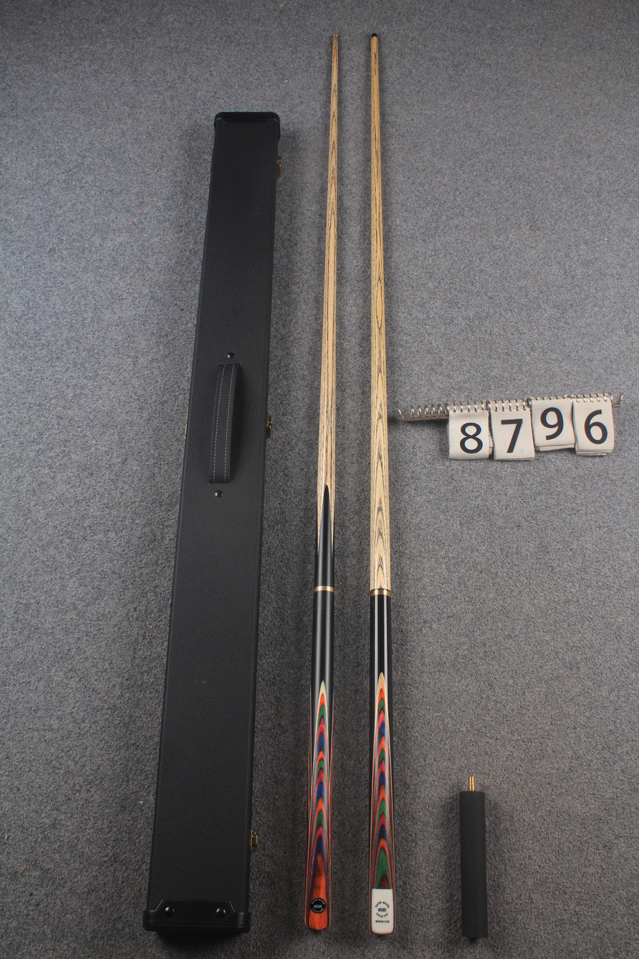 3/4 ASH english pool cue + break cue + case # 8796