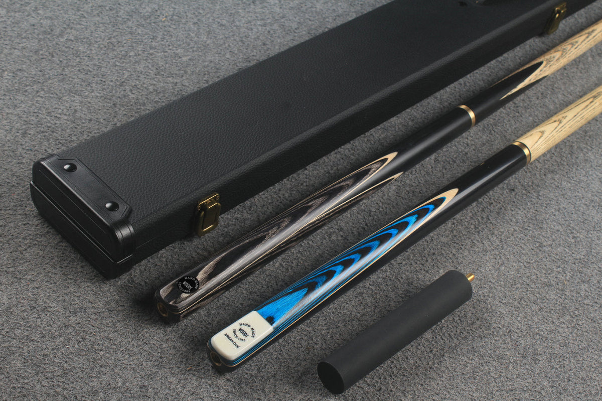 3/4 ASH english pool cue + break cue + case # 8797 WOODS CUES