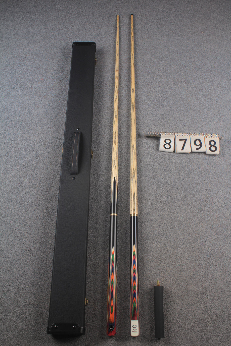 3/4 ASH english pool cue + break cue + case # 8798