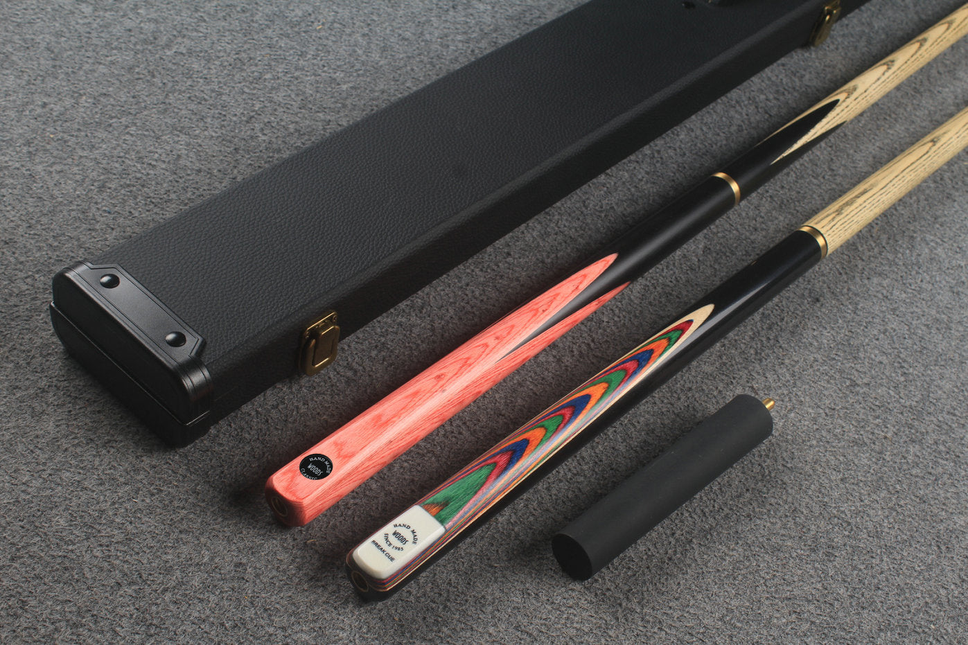 3/4 ASH english pool cue + break cue + case # 8799