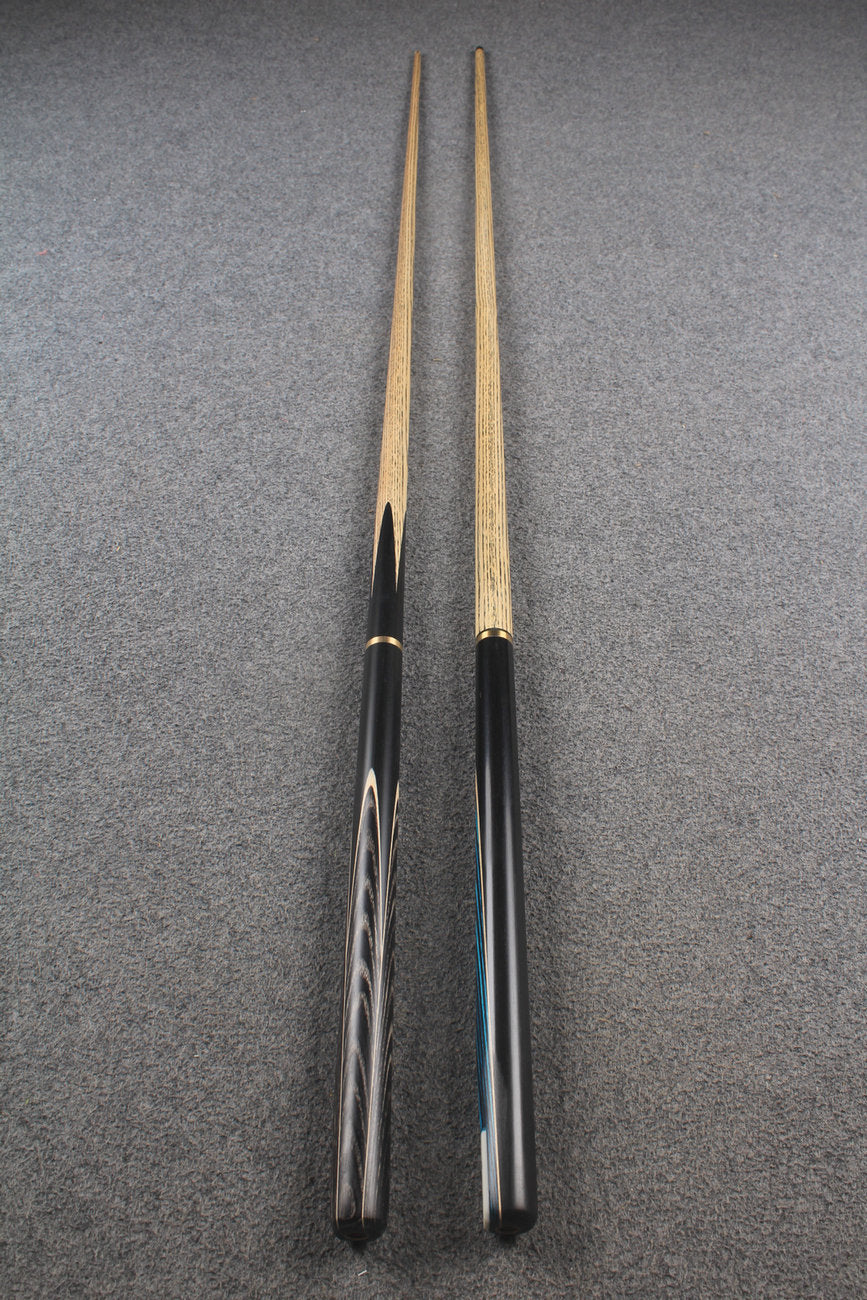 3/4 ASH english pool cue + break cue + case # 8800 WOODS CUES