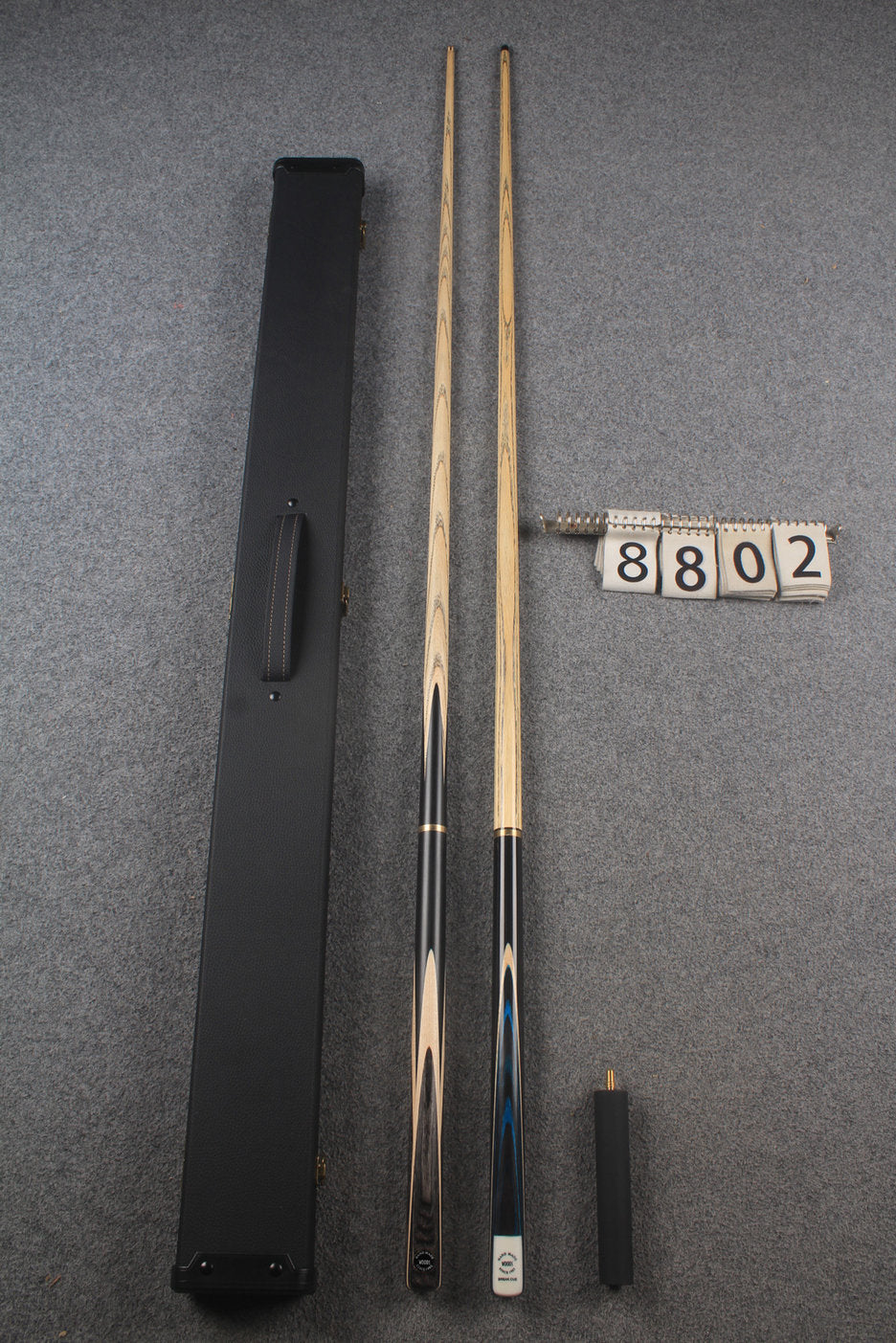 3/4 ASH english pool cue + break cue + case # 8802