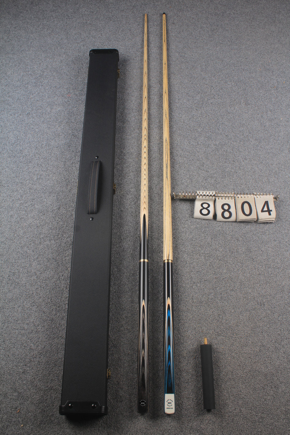 3/4 ASH english pool cue + break cue + case # 8804