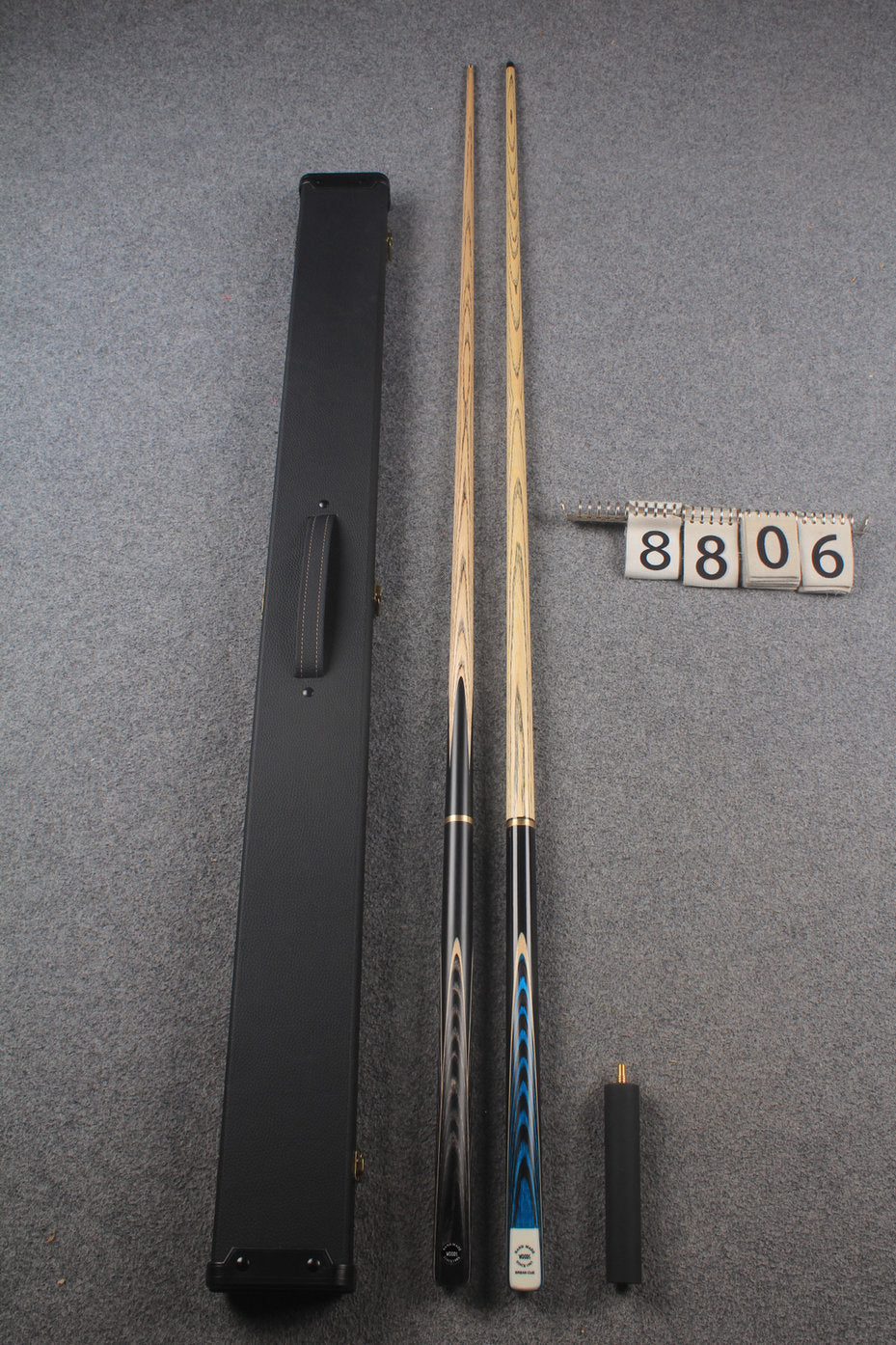3/4 ASH english pool cue + break cue + case # 8806 WOODS CUES