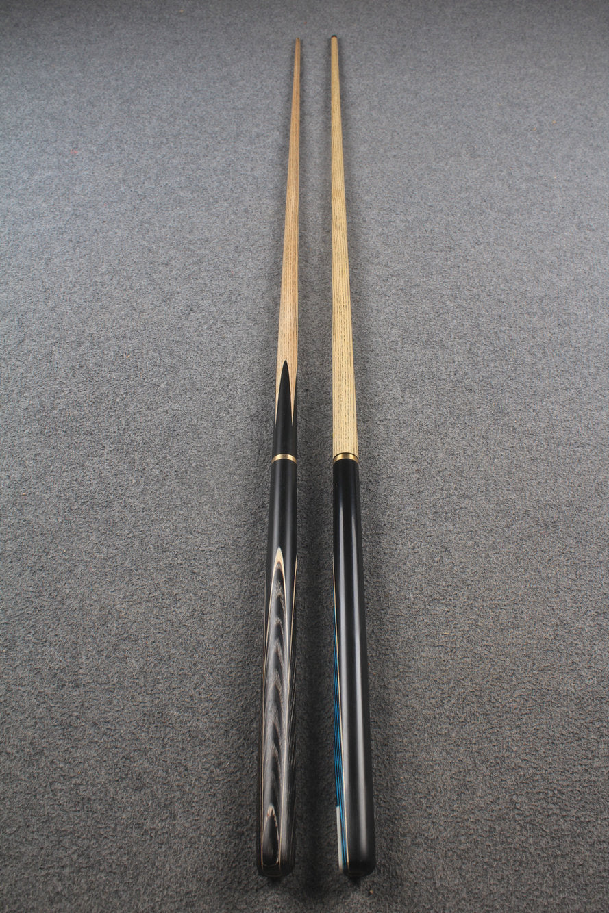 3/4 ASH english pool cue + break cue + case # 8806 WOODS CUES