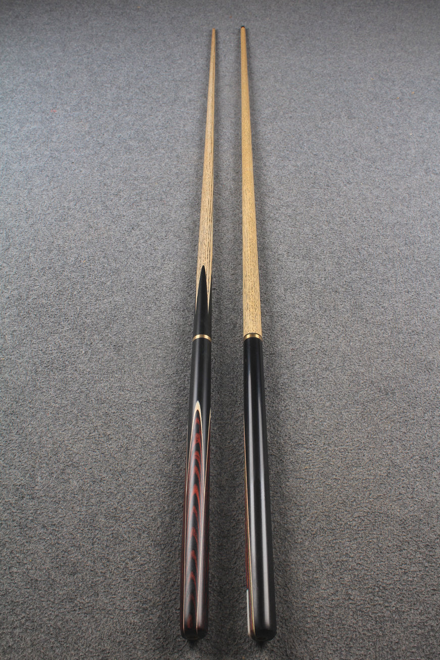 3/4 ASH english pool cue + break cue + case # 8807 WOODS CUES