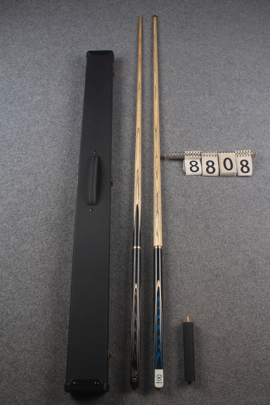 3/4 ASH english pool cue + break cue + case # 8808