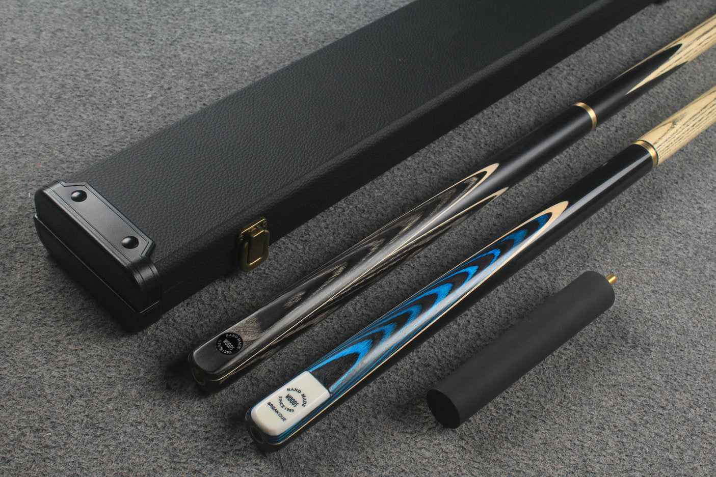 3/4 ASH english pool cue + break cue + case # 8808