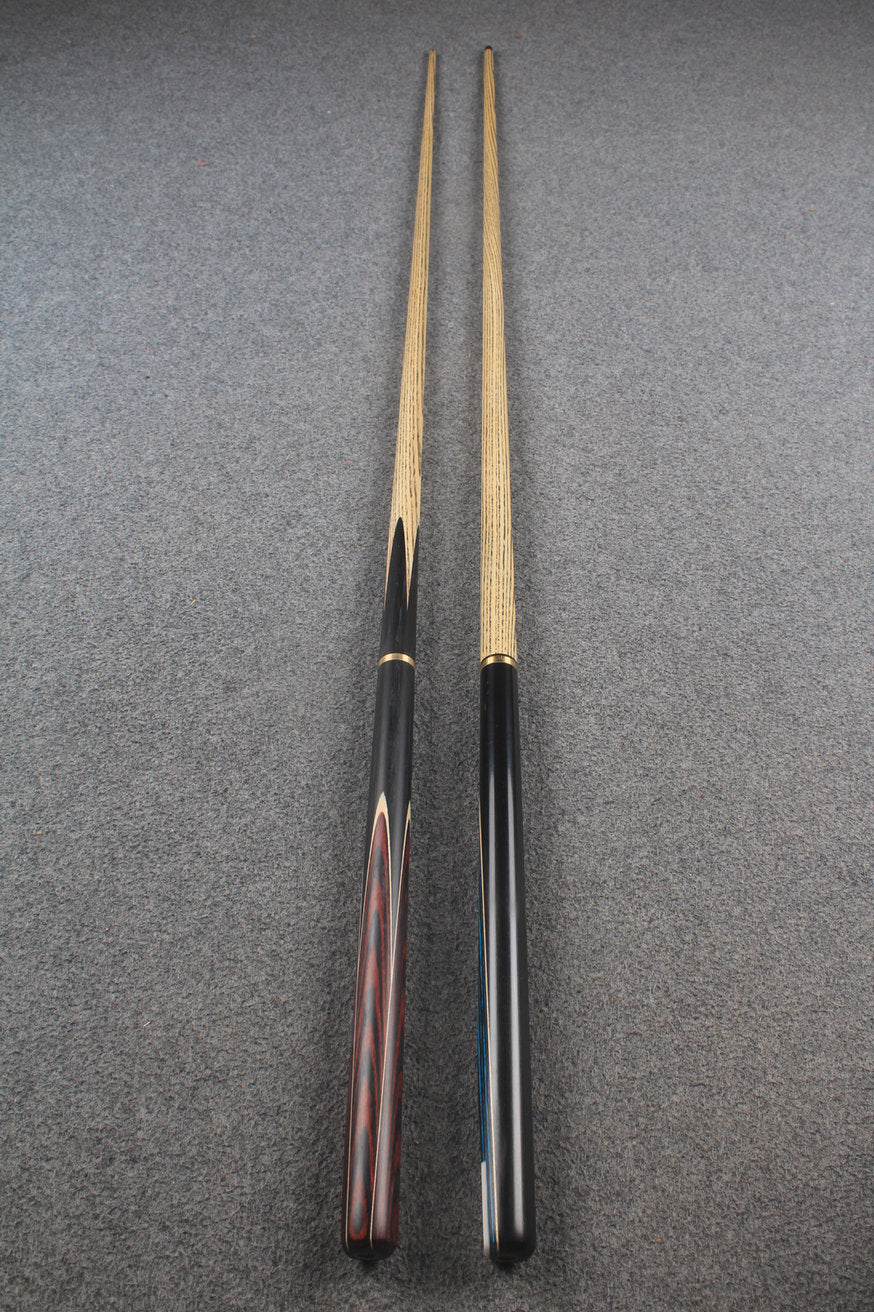 3/4 ASH english pool cue + break cue + case # 8809 WOODS CUES