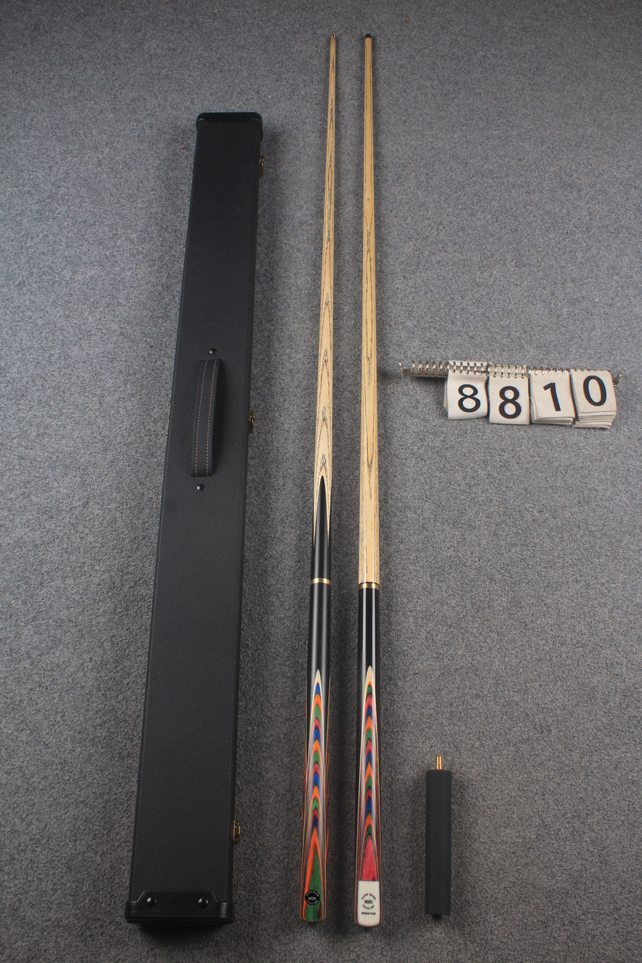 3/4 ASH english pool cue + break cue + case # 8810 WOODS CUES