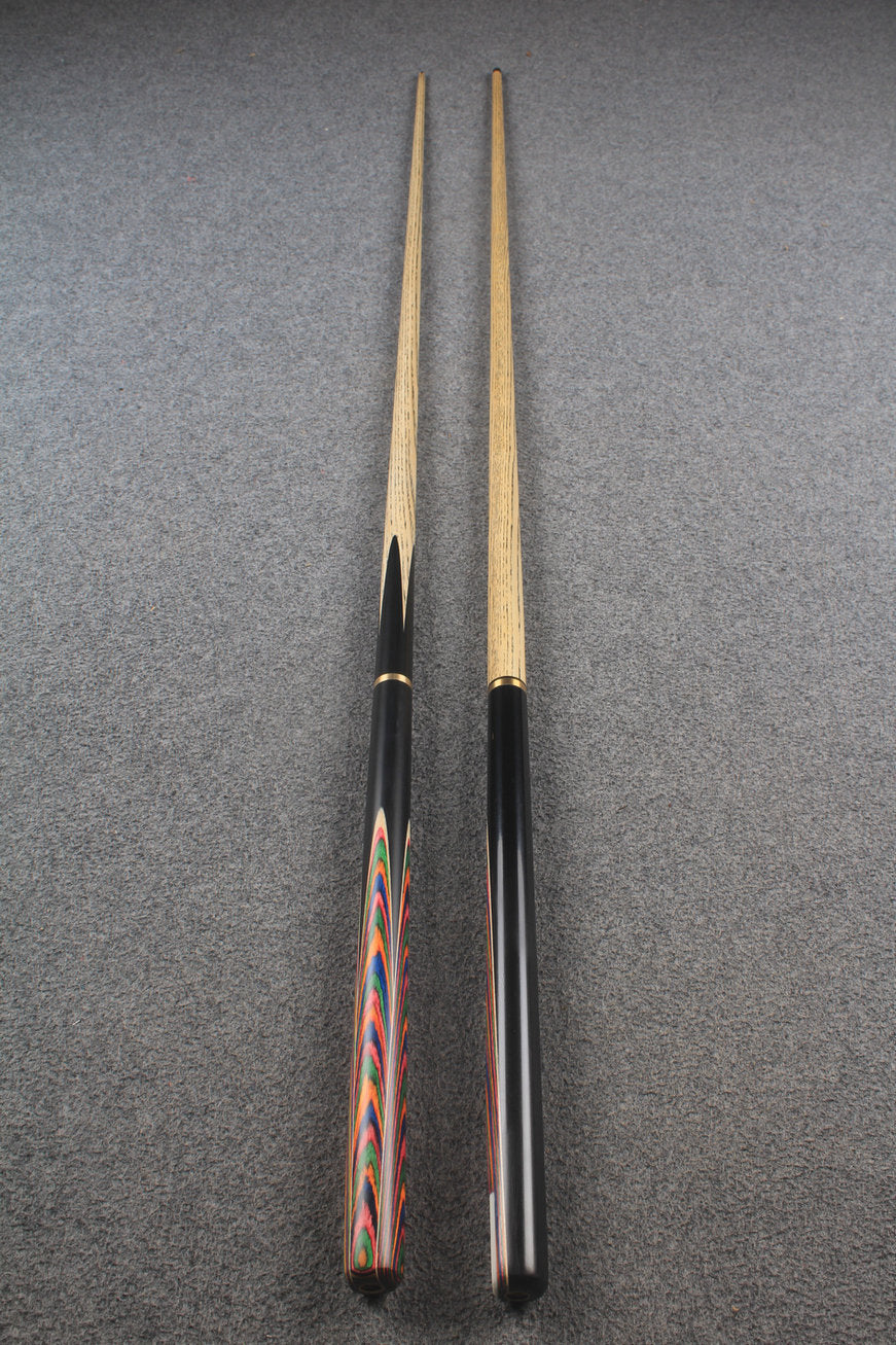 3/4 ASH english pool cue + break cue + case # 8810 WOODS CUES