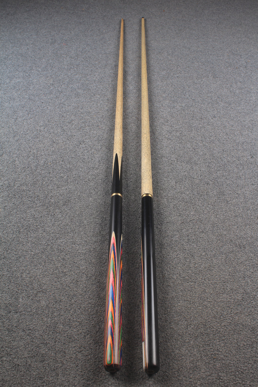3/4 ASH english pool cue + break cue + case # 8812 WOODS CUES