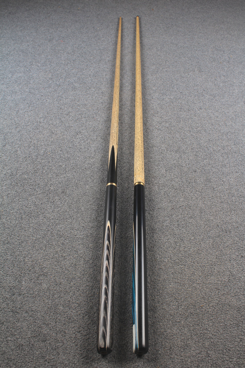 3/4 ASH english pool cue + break cue + case # 8816 WOODS CUES