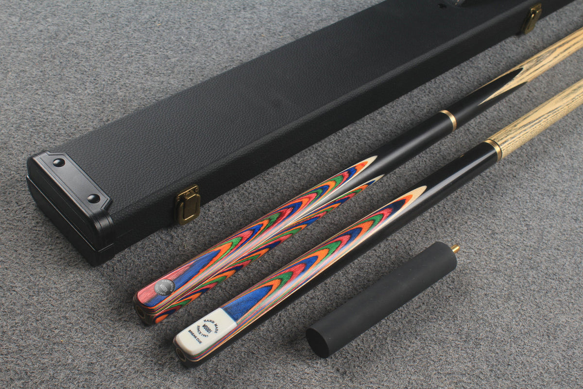 3/4 ASH english pool cue + break cue + case # 8817