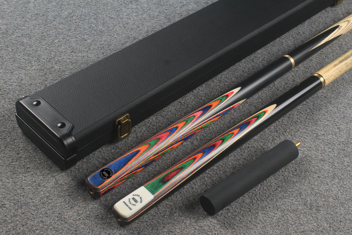 3/4 ASH english pool cue + break cue + case # 8819