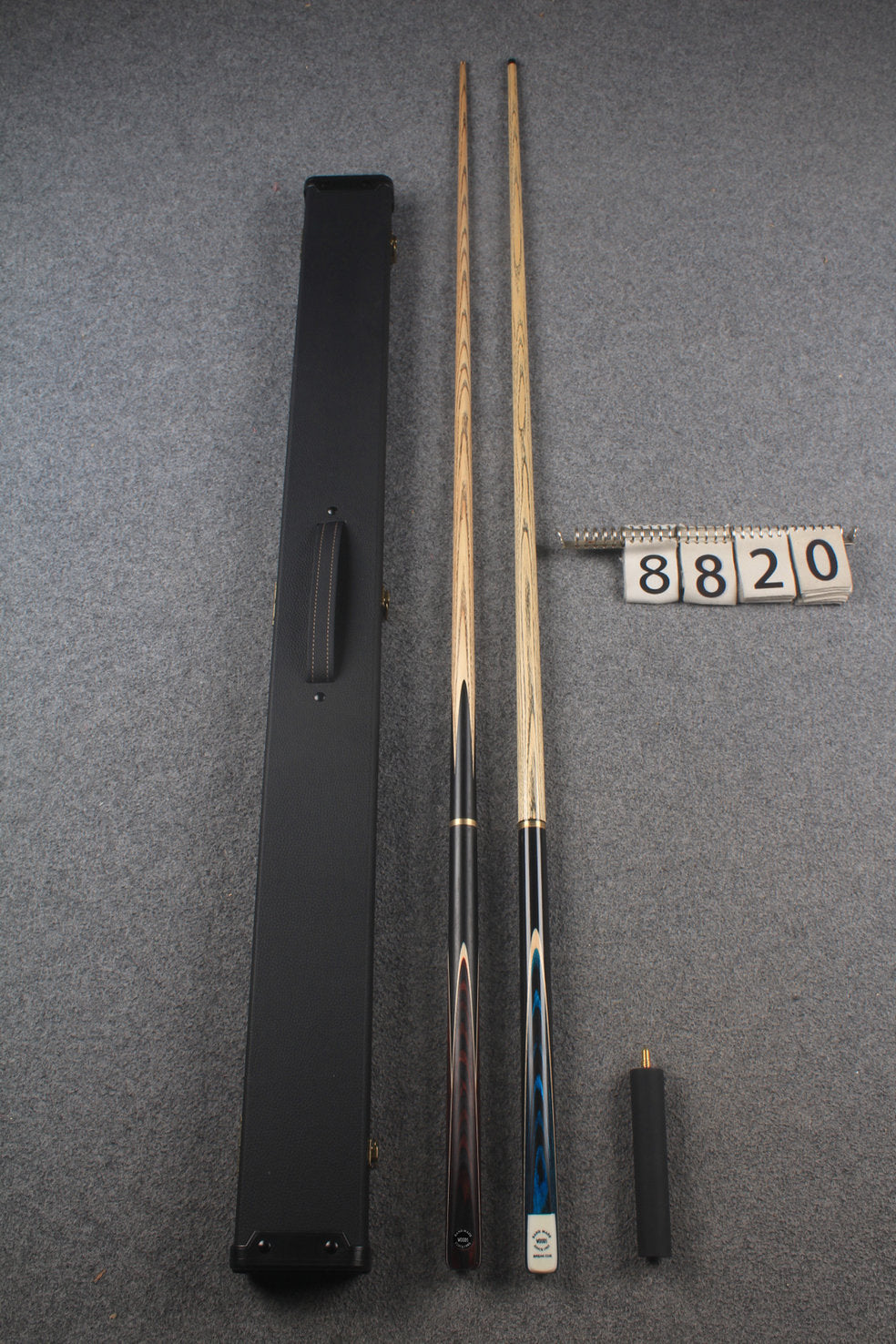 3/4 ASH english pool cue + break cue + case # 8820