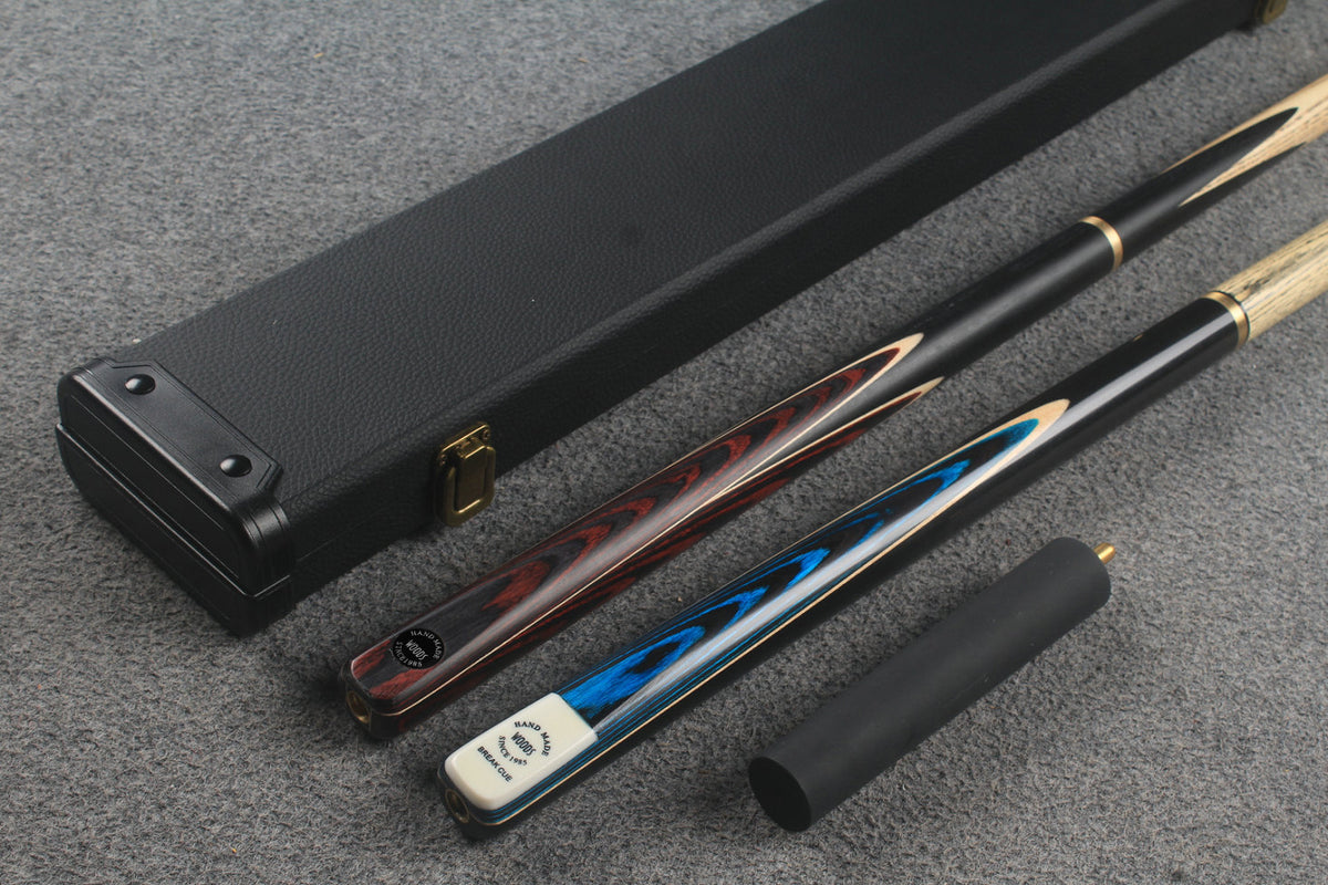 3/4 ASH english pool cue + break cue + case # 8820