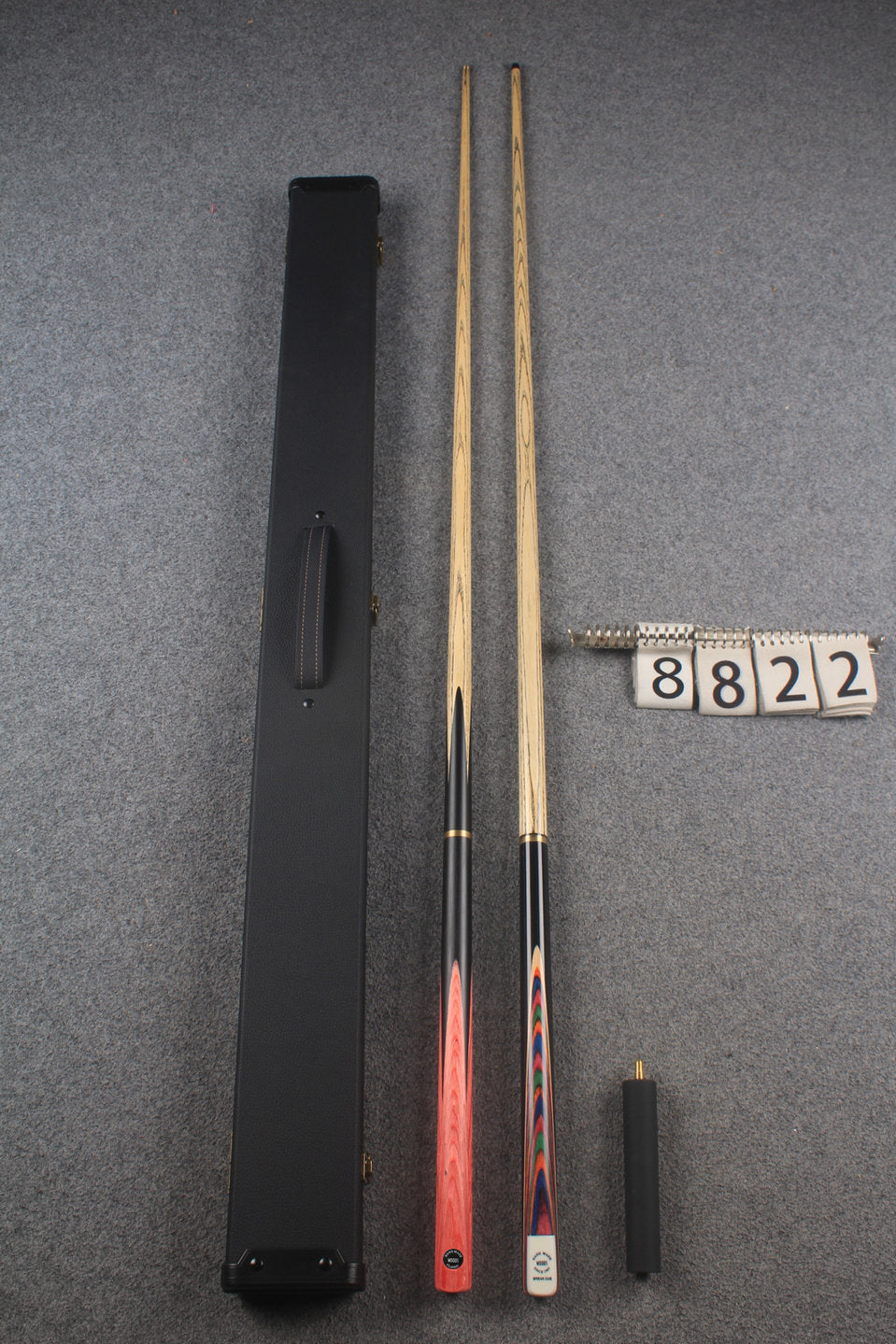 3/4 ASH english pool cue + break cue + case # 8822