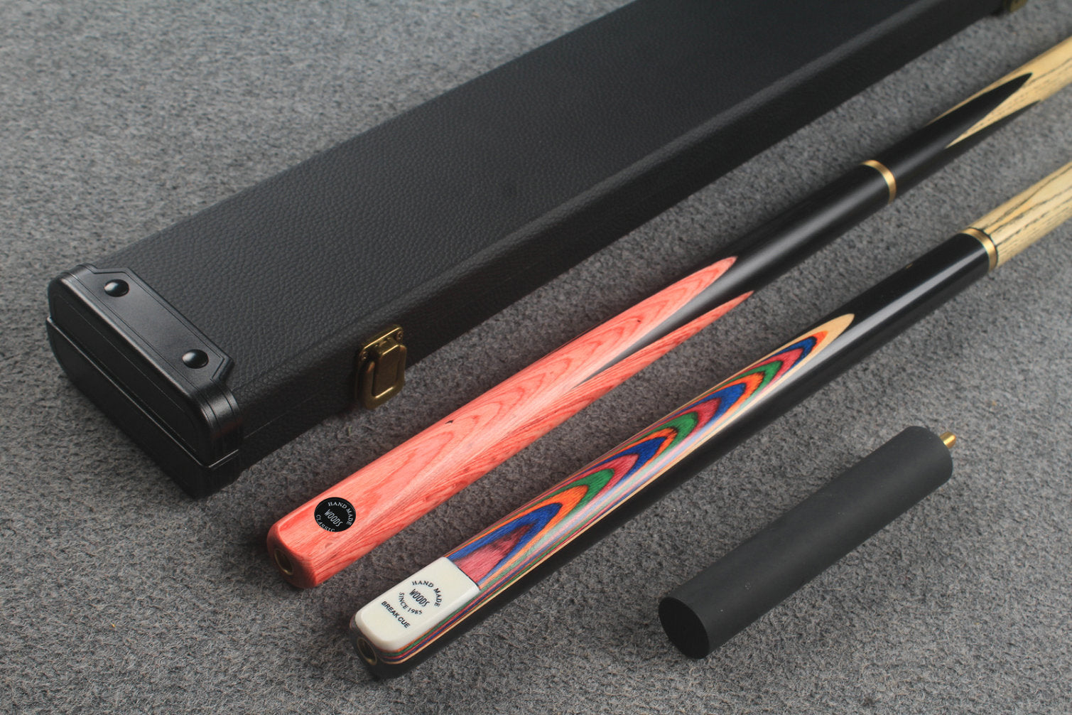 3/4 ASH english pool cue + break cue + case # 8822