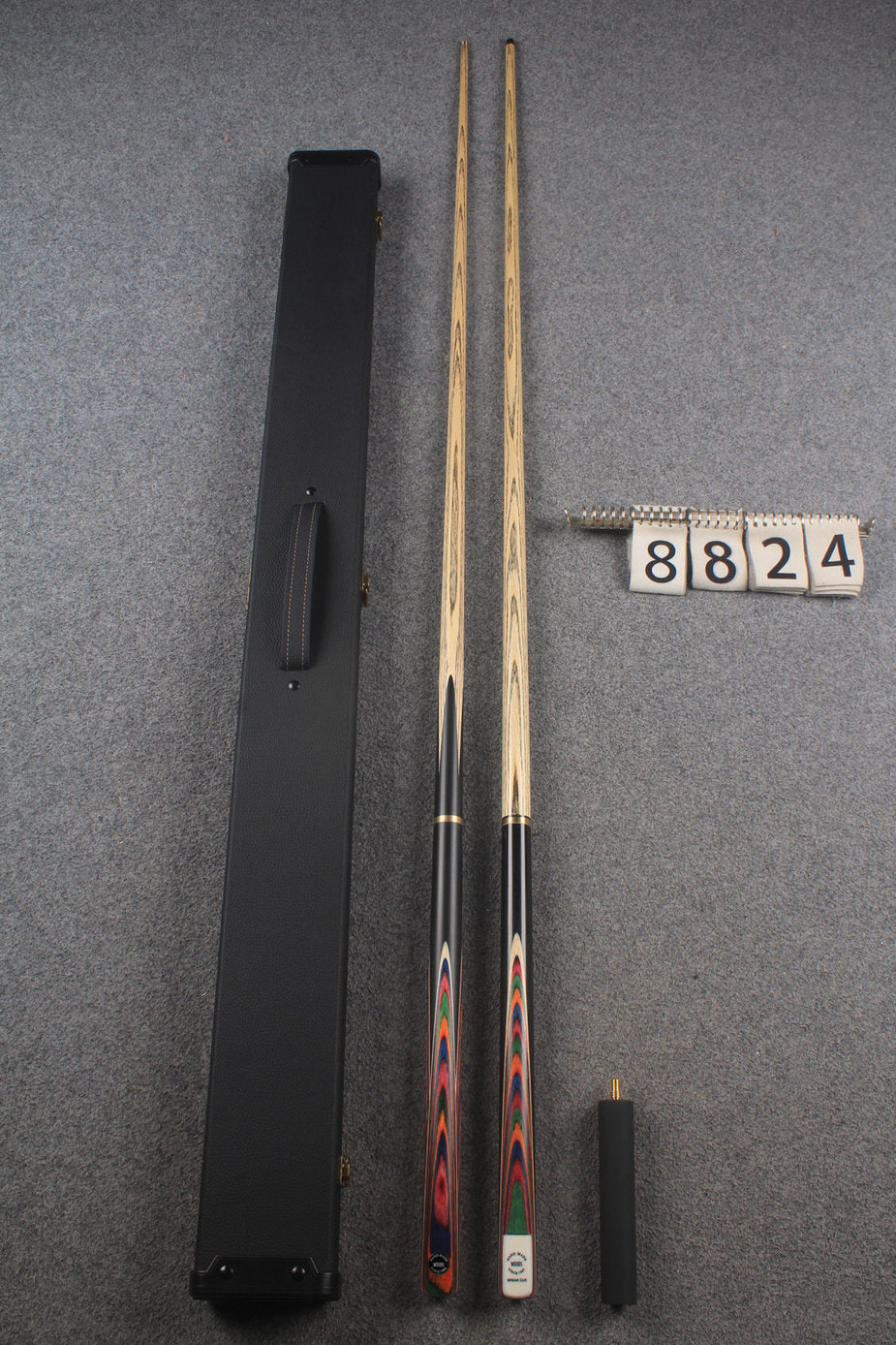 3/4 ASH english pool cue + break cue + case # 8824