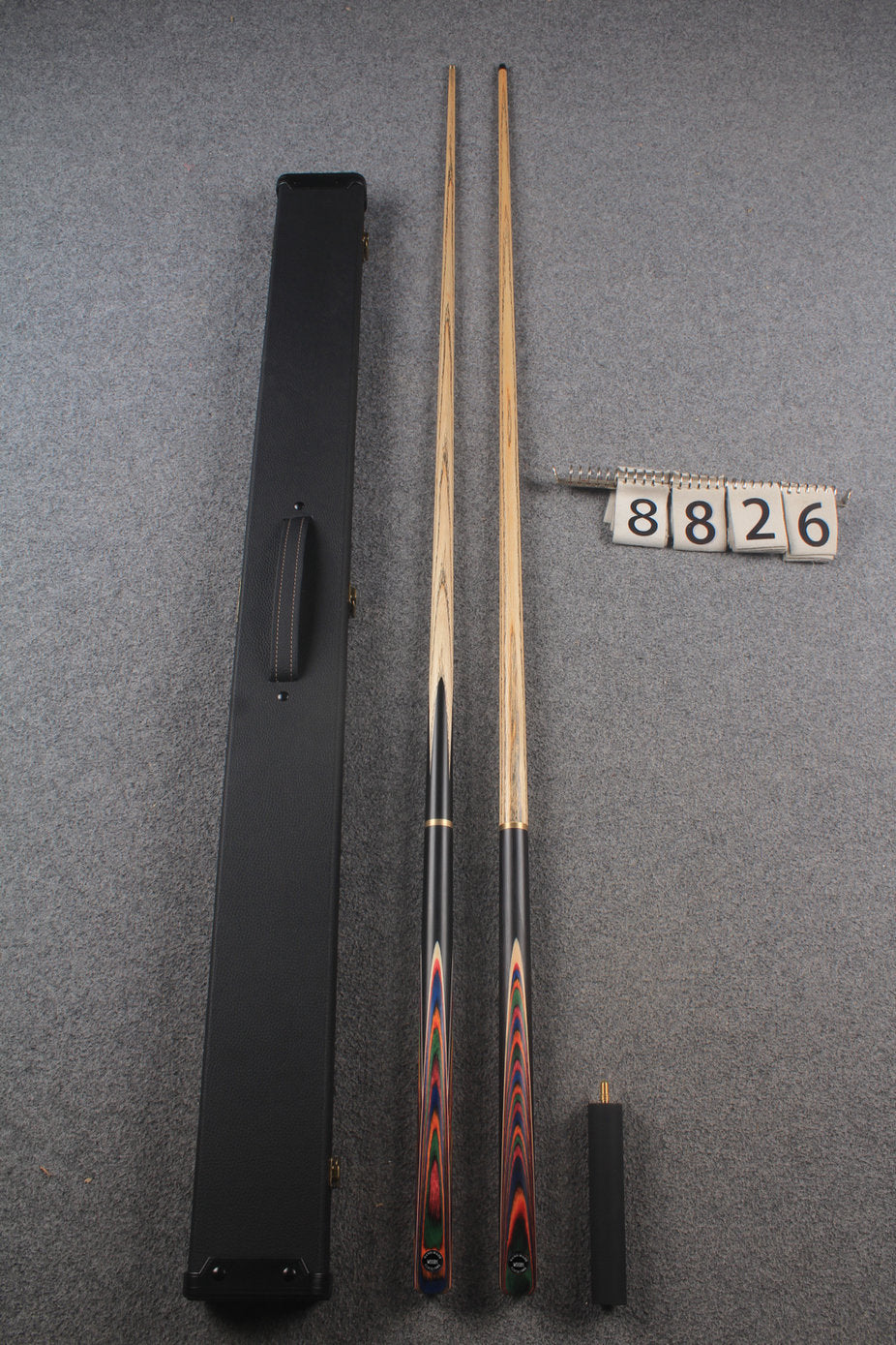 3/4 ASH english pool cue + break cue + case # 8826
