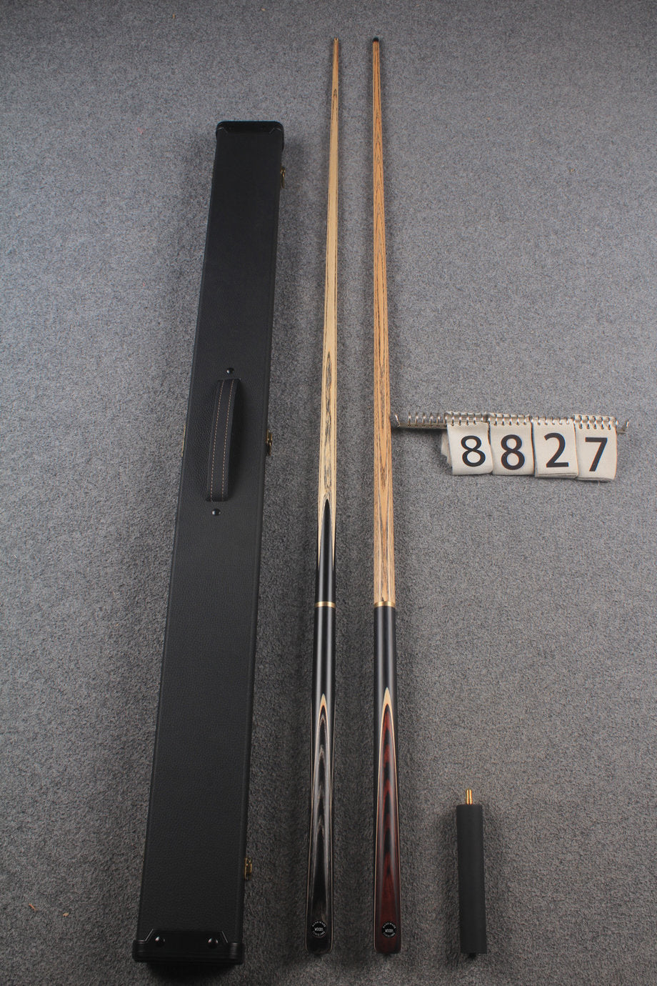 3/4 ASH english pool cue + break cue + case # 8827