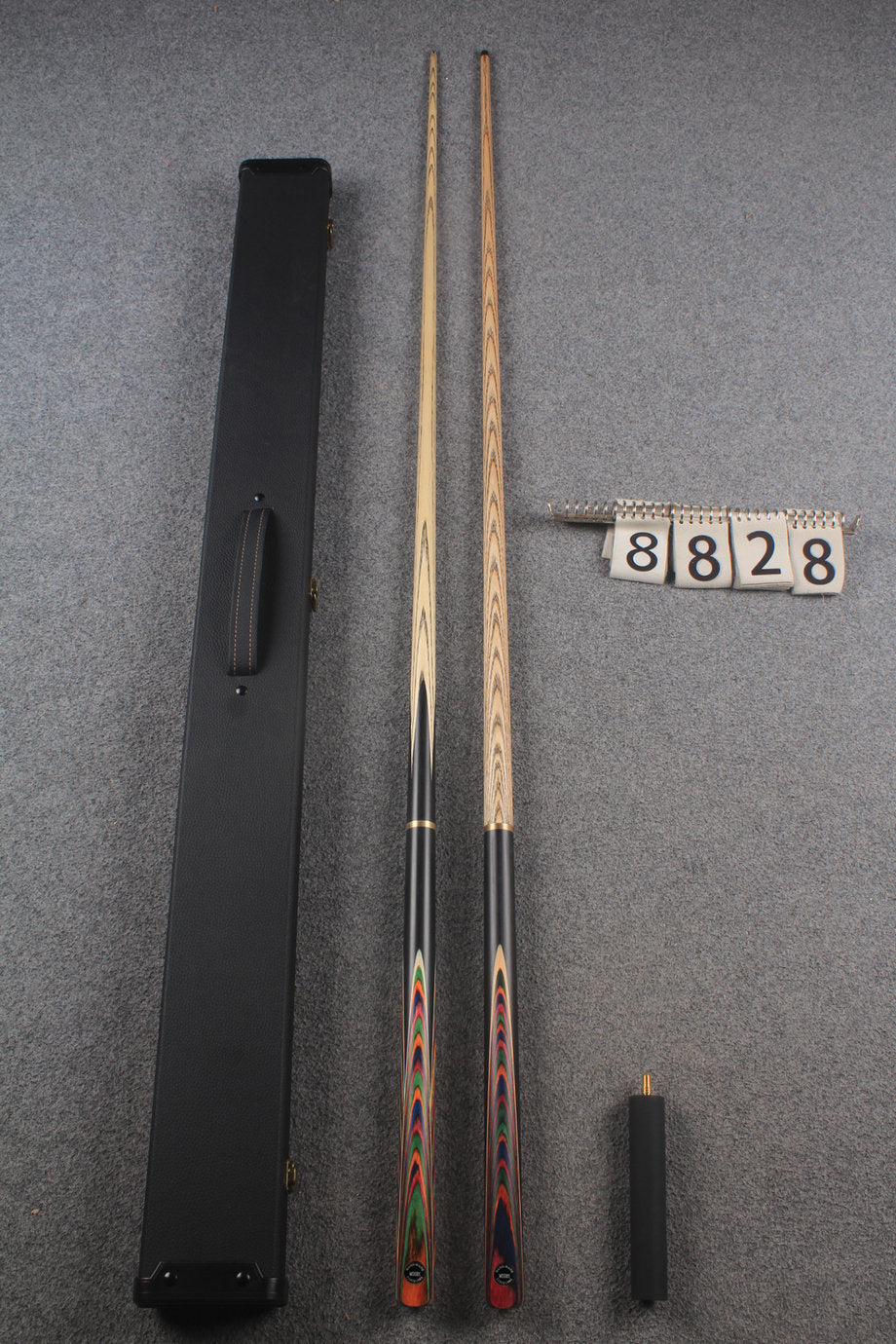 3/4 ASH english pool cue + break cue + case # 8828