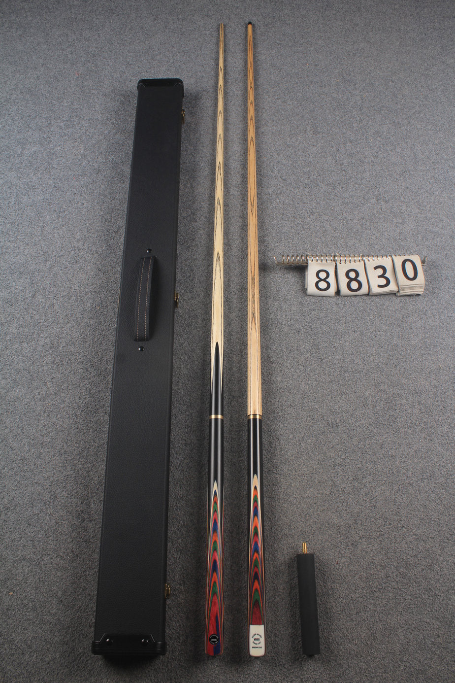 3/4 ASH english pool cue + break cue + case # 8830