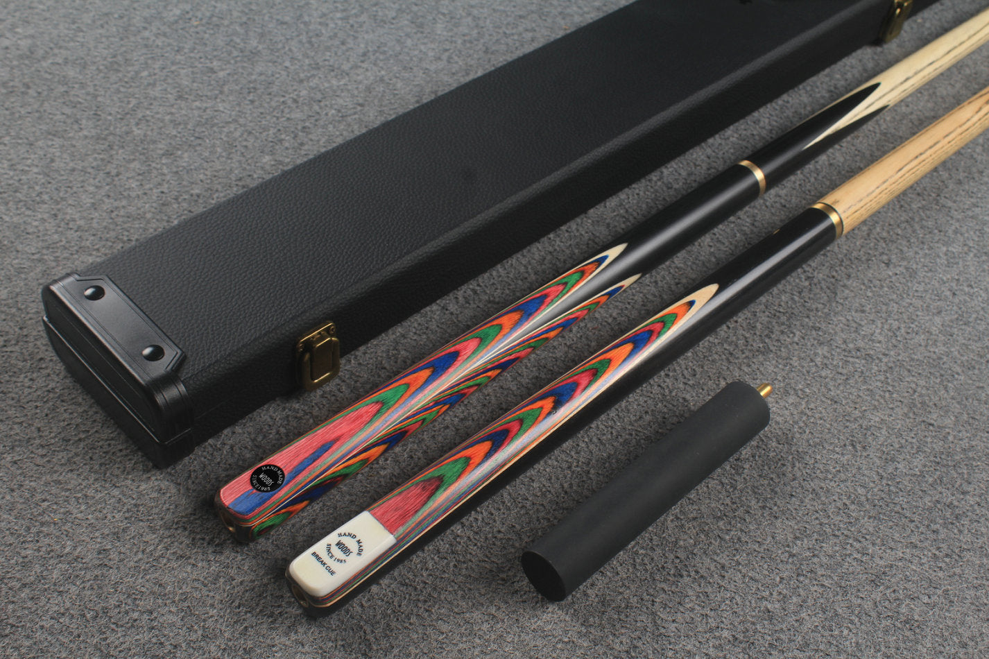 3/4 ASH english pool cue + break cue + case # 8830