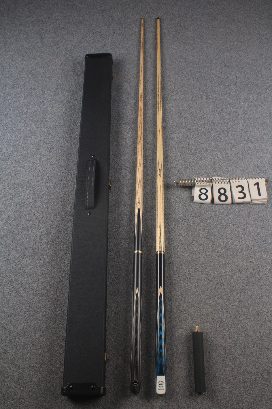 3/4 ASH english pool cue + break cue + case # 8831