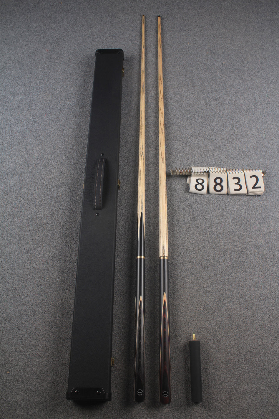 3/4 ASH english pool cue + break cue + case # 8832
