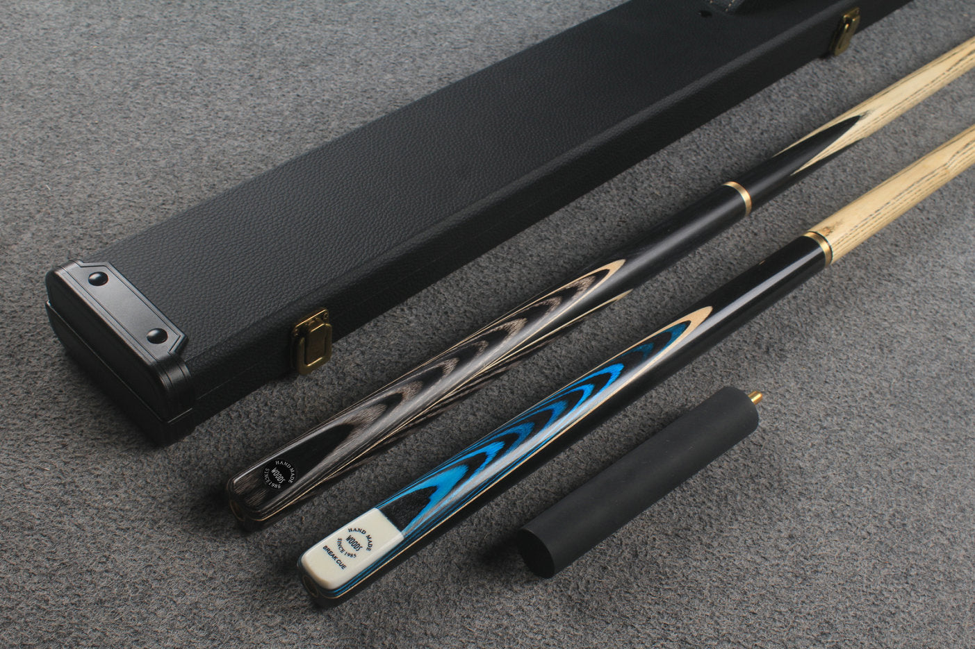 3/4 ASH english pool cue + break cue + case # 8833