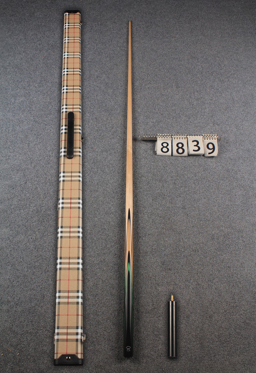 1 piece maple english pool cue # 8839 woods custom cue
