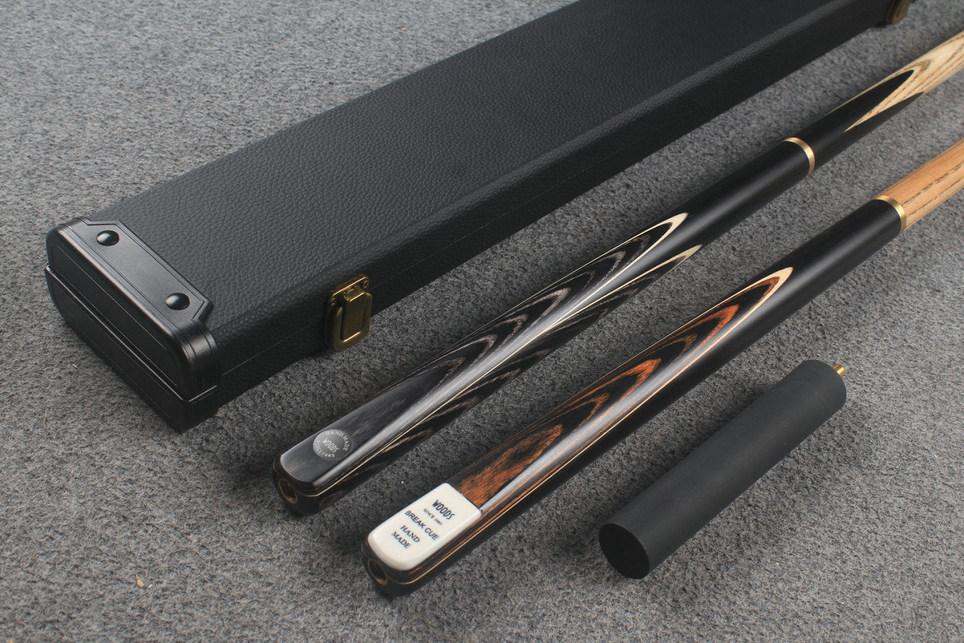 3/4 ASH english pool cue + break cue + case # 8877