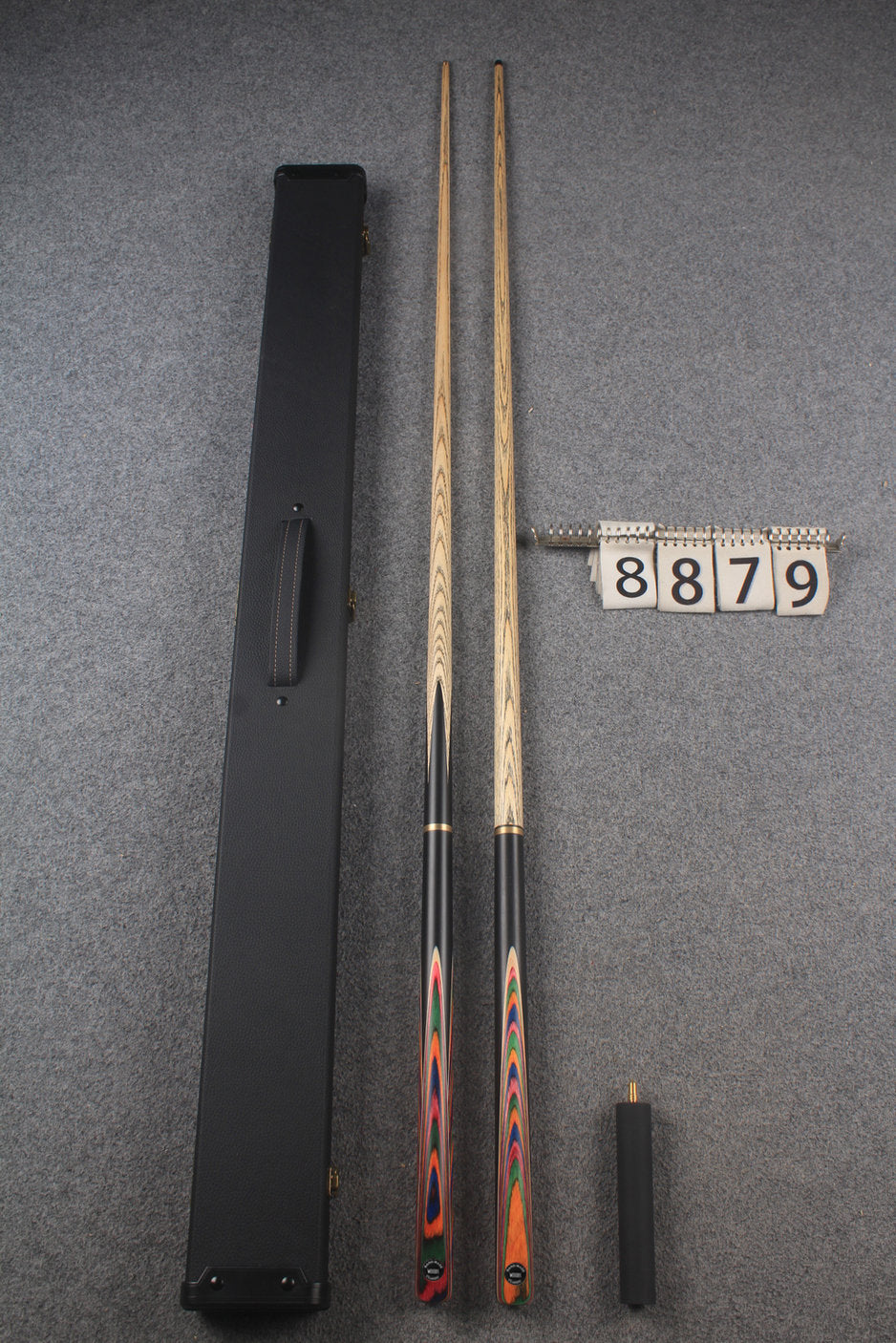 3/4 ASH english pool cue + break cue + case # 8879