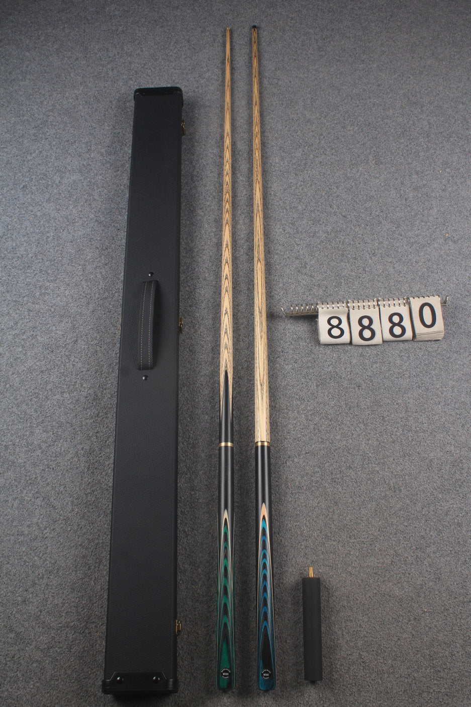 3/4 ASH english pool cue + break cue + case # 8880