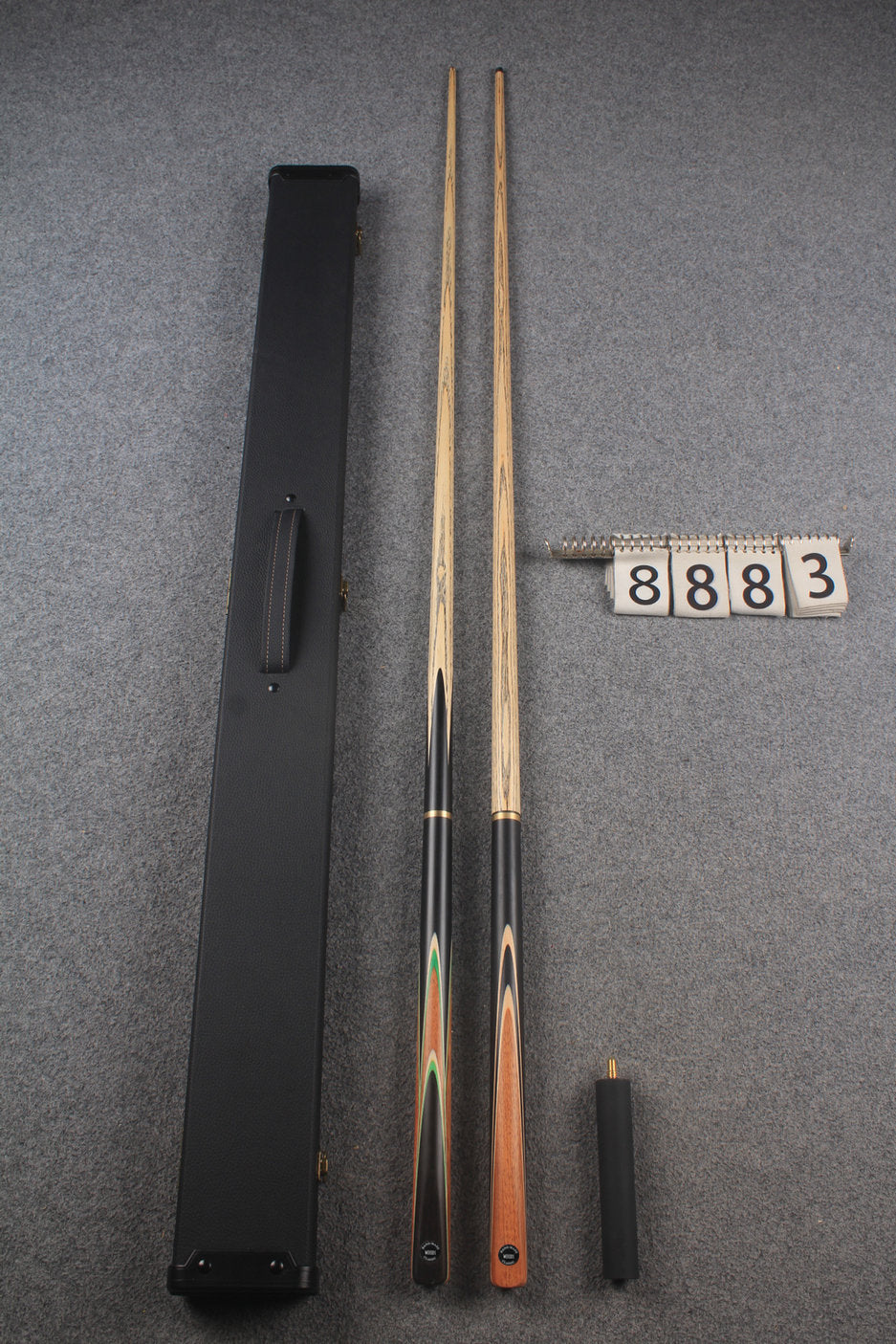 3/4 ASH english pool cue + break cue + case # 8883