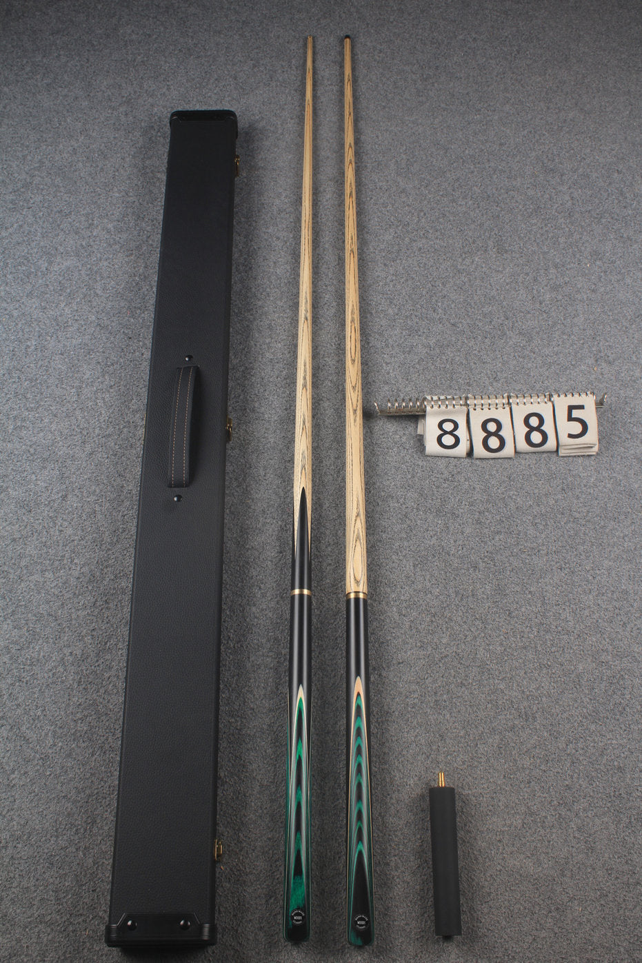3/4 ASH english pool cue + break cue + case # 8885