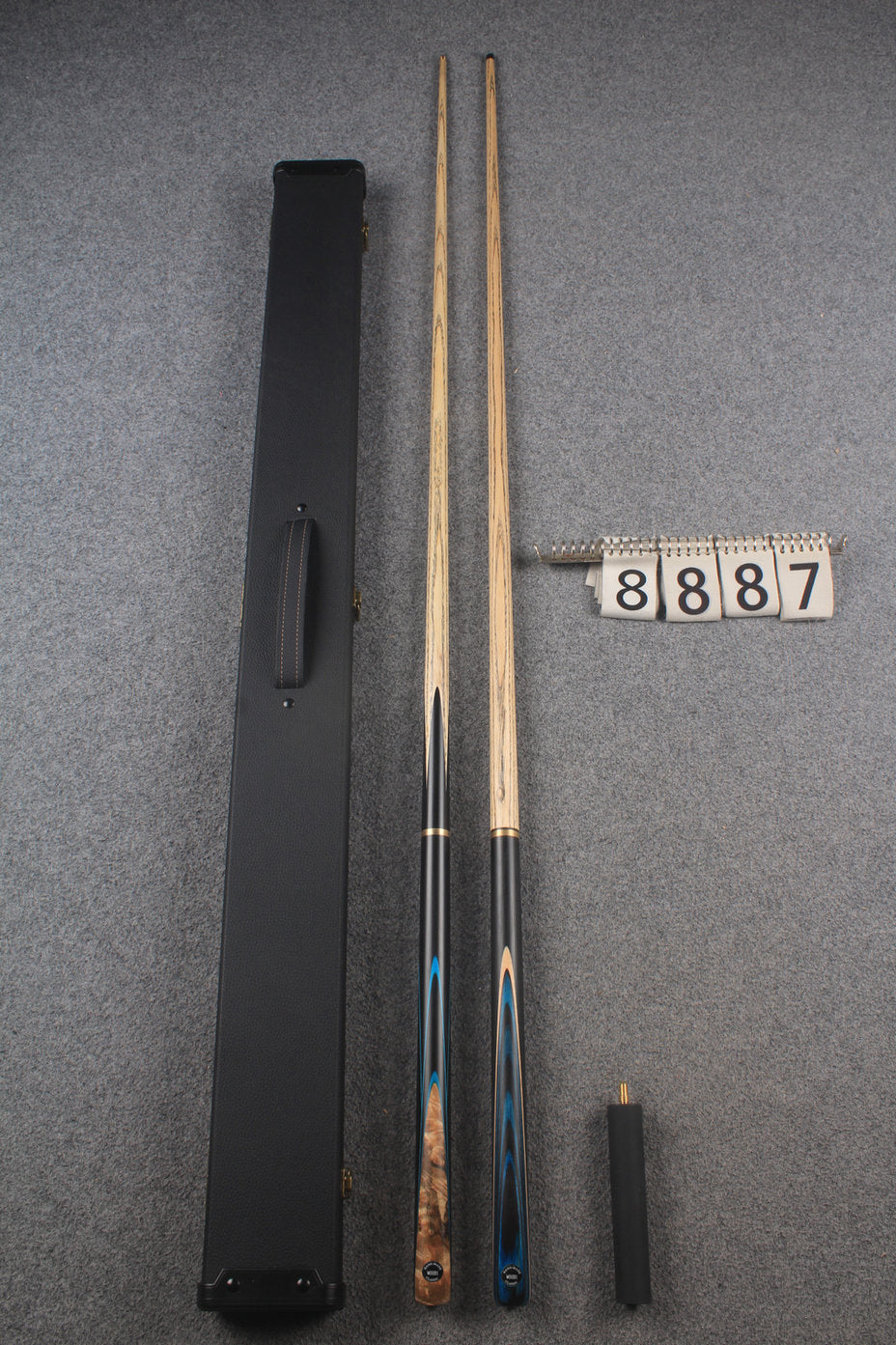 3/4 ASH english pool cue + break cue + case # 8887