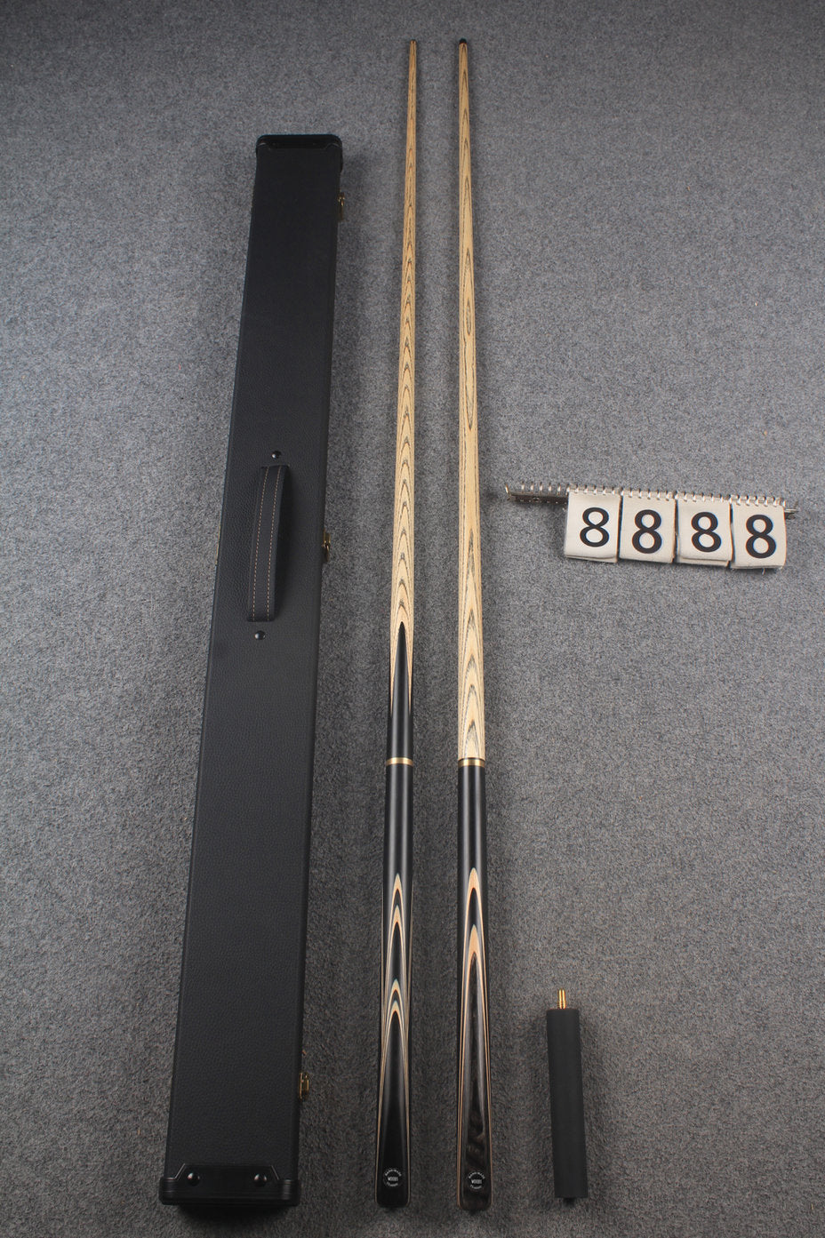 3/4 ASH english pool cue + break cue + case # 8888