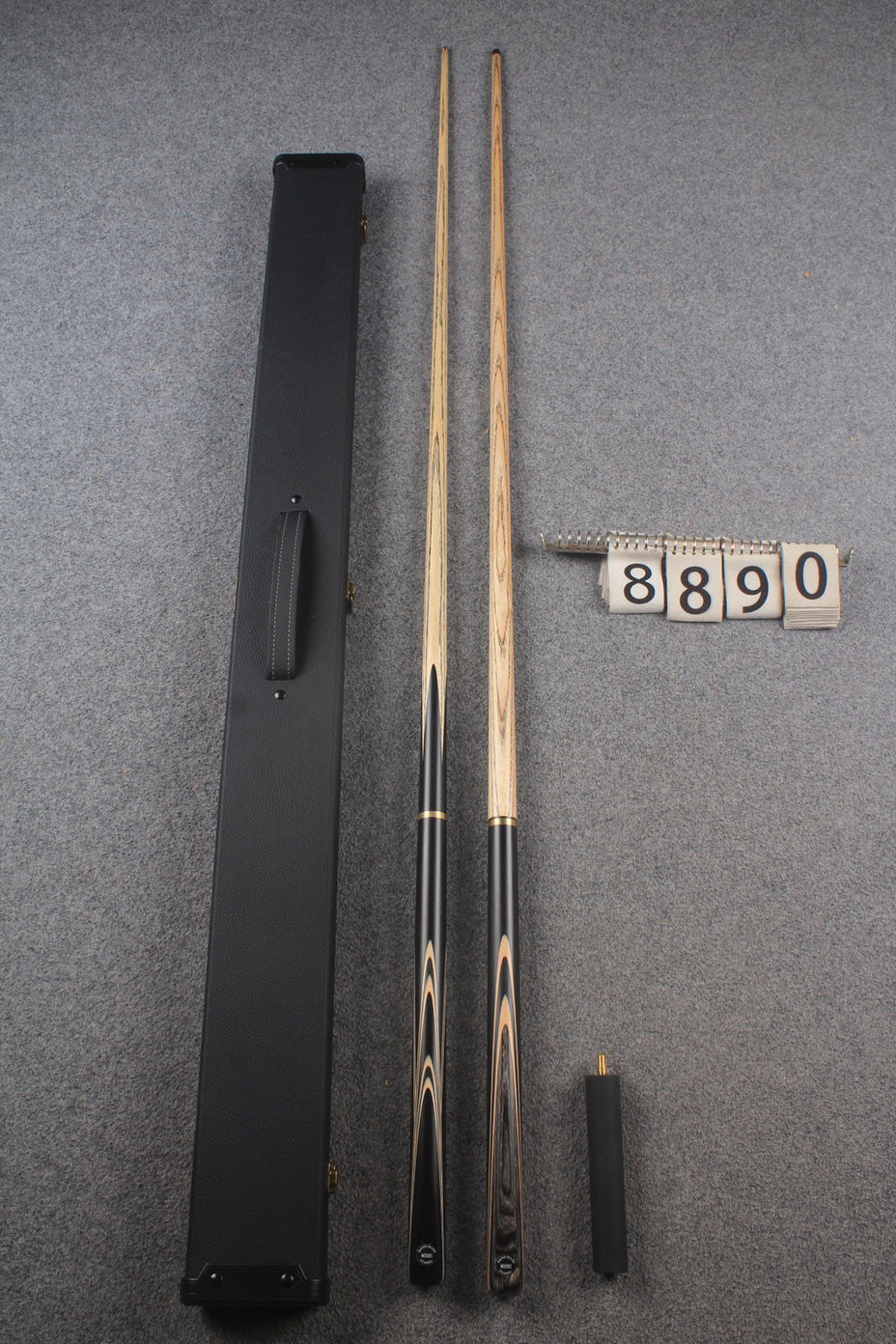 3/4 ASH english pool cue + break cue + case # 8890
