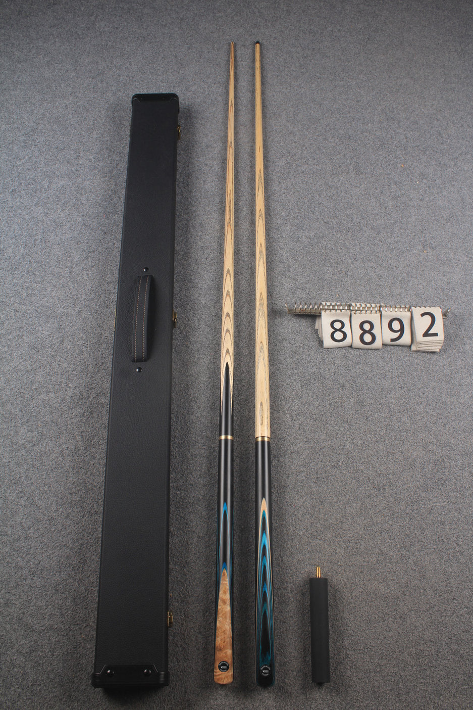 3/4 ASH english pool cue + break cue + case # 8892
