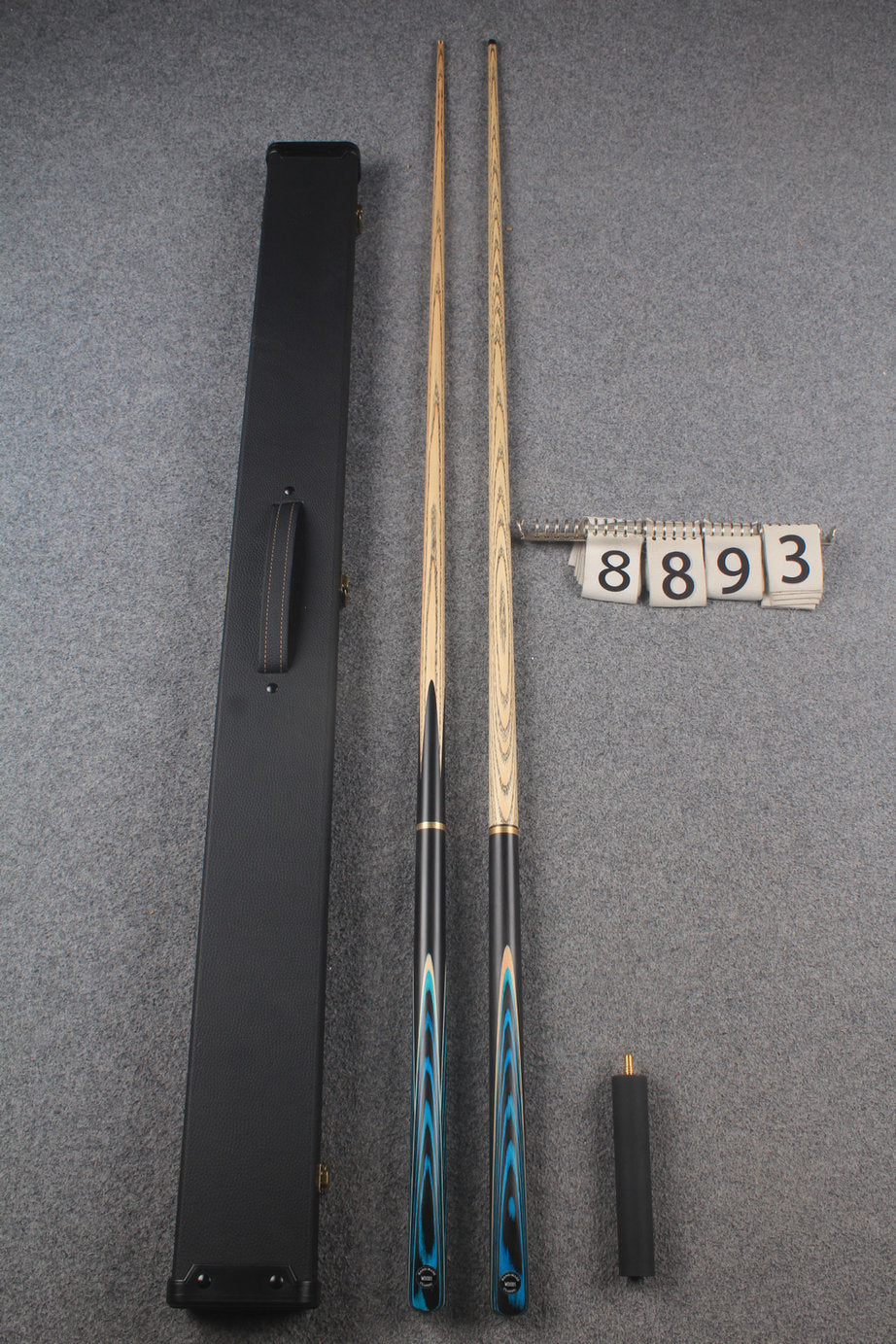 3/4 ASH english pool cue + break cue + case # 8893