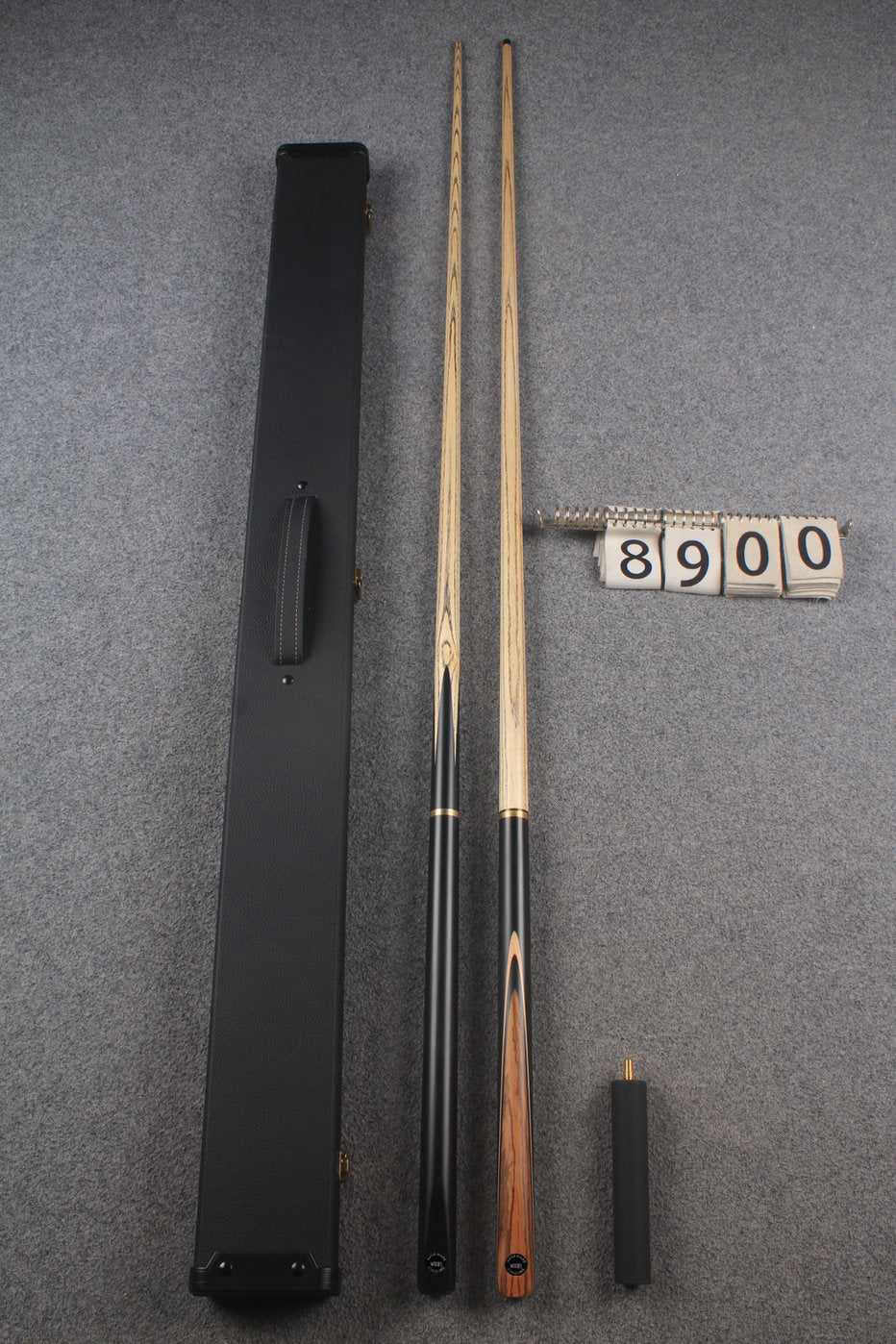 3/4 ASH english pool cue + break cue + case # 8900