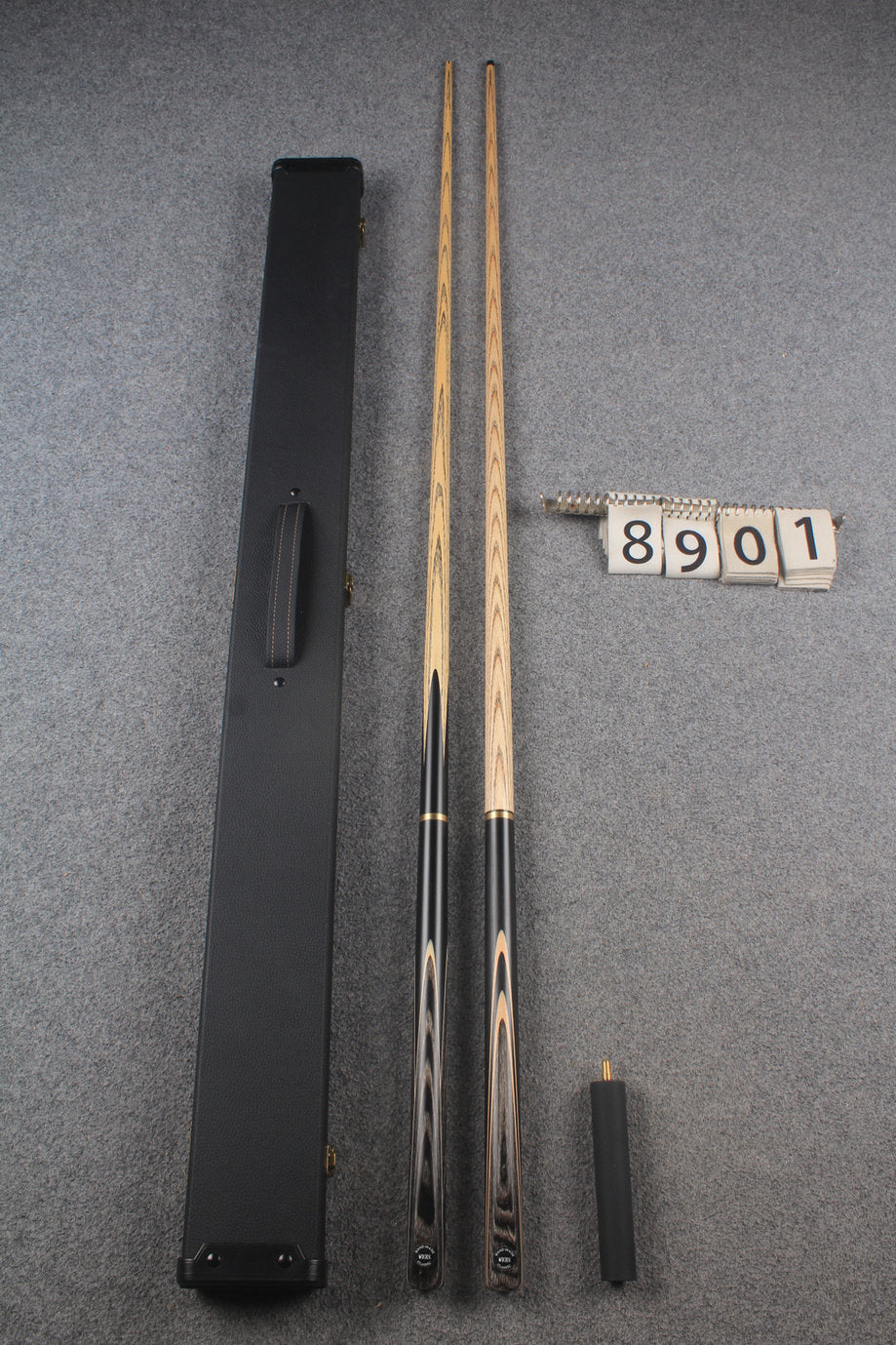 3/4 ASH english pool cue + break cue + case # 8901