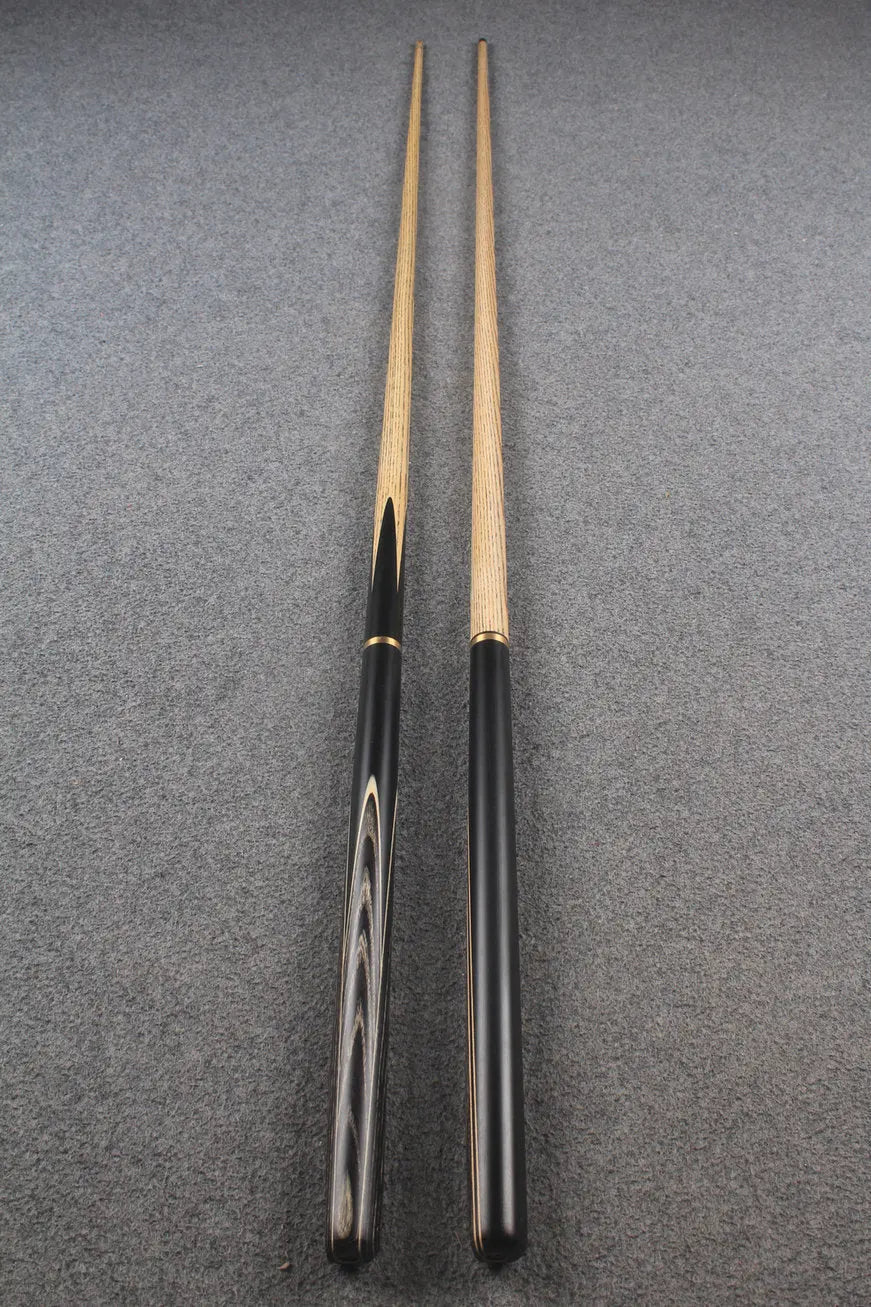 Flat Pool Cue Rasp 3/4 ASH english pool cue + break cue + case # 8901 - WOODS CUES