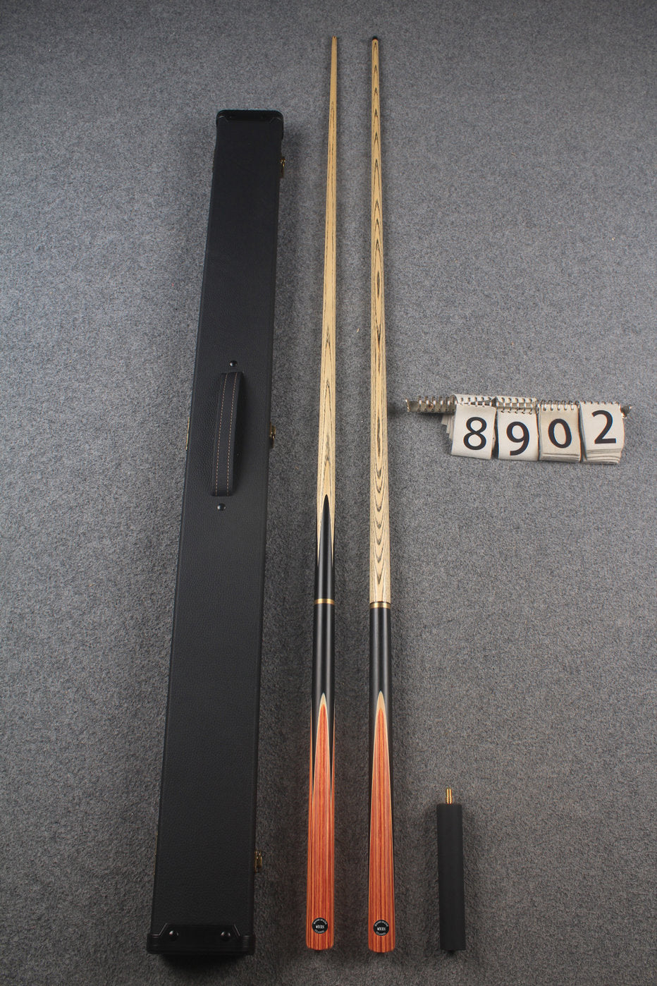 3/4 ASH english pool cue + break cue + case # 8902