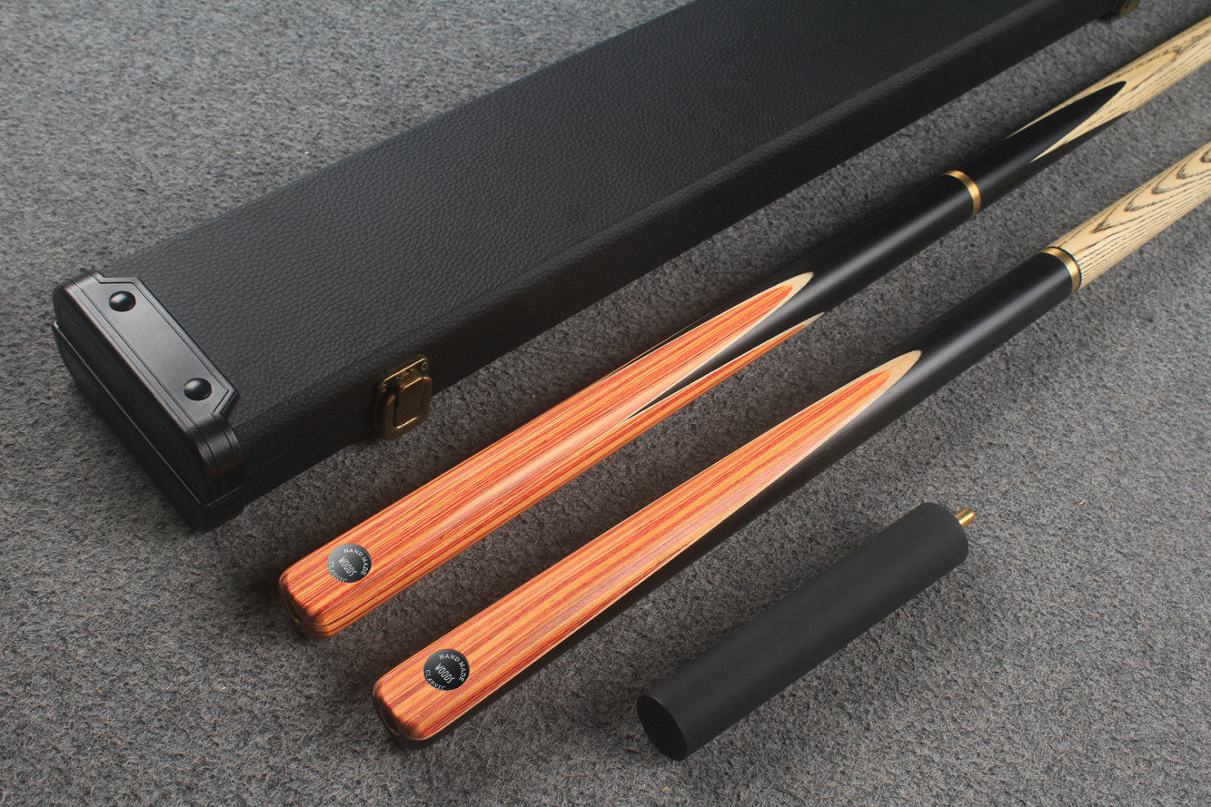 3/4 ASH english pool cue + break cue + case # 8902